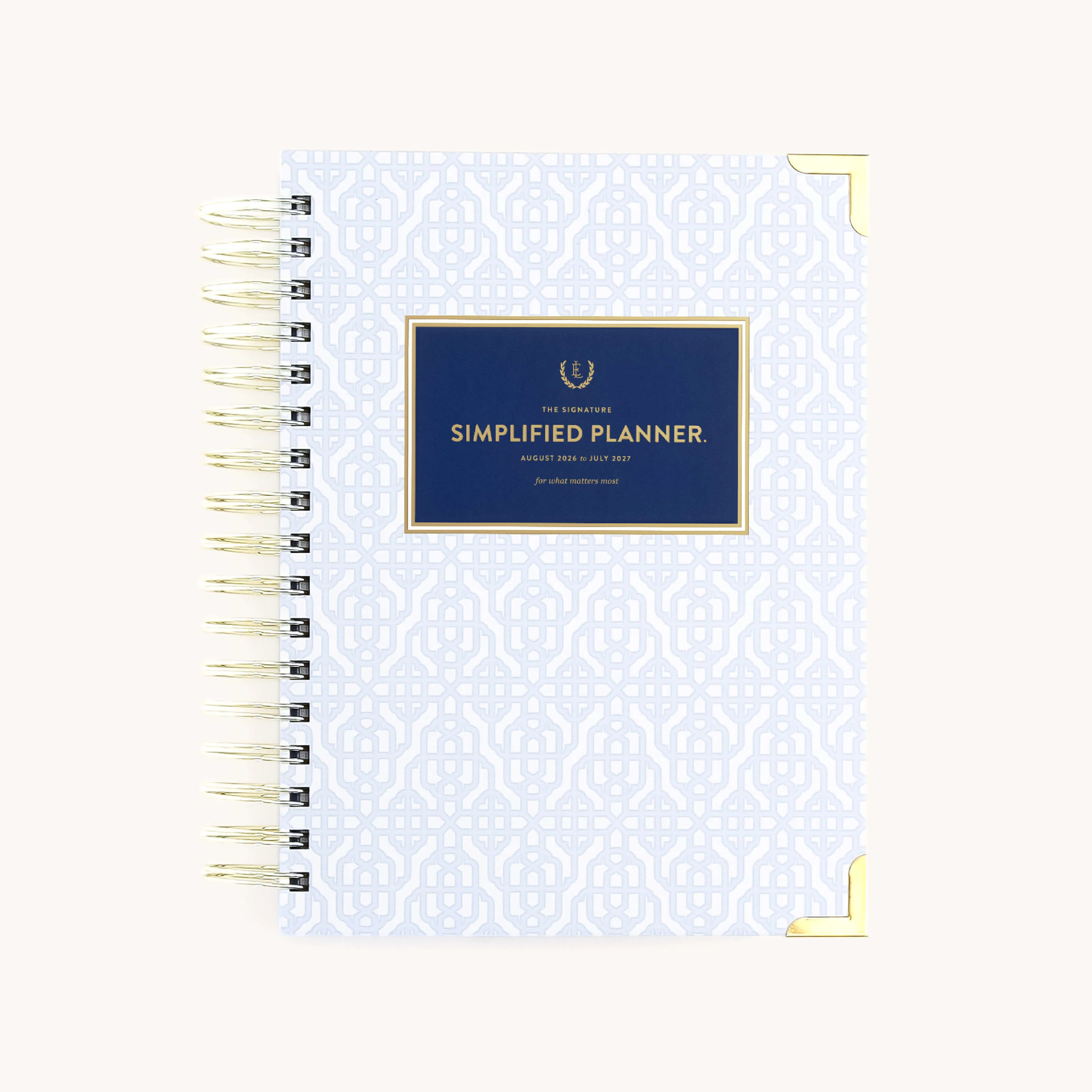2026-2027 Spiral Daily Simplified Planner - Carolina Trellis