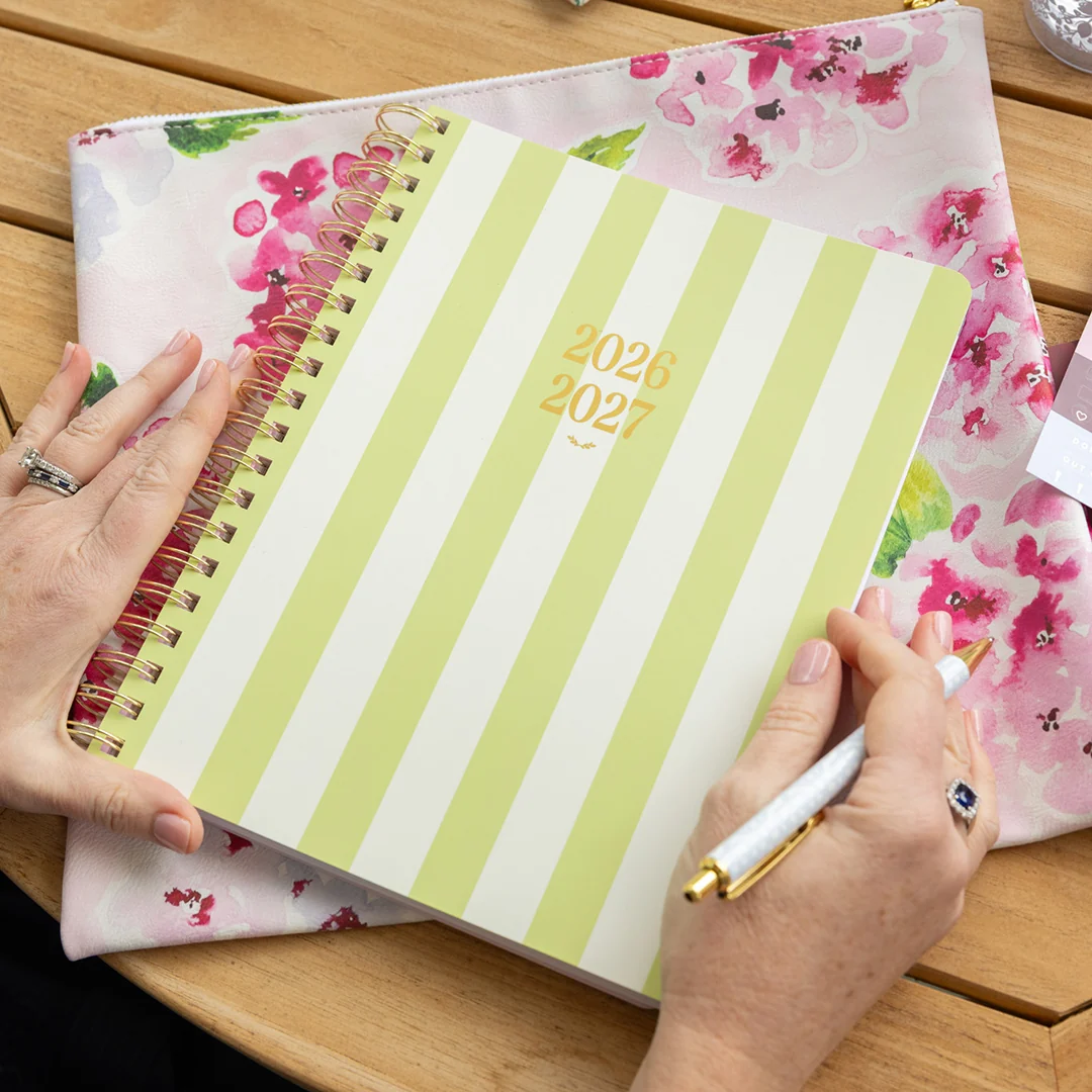 2026-2027 Large Softcover Weekly Simplified Planner - Club Stripe