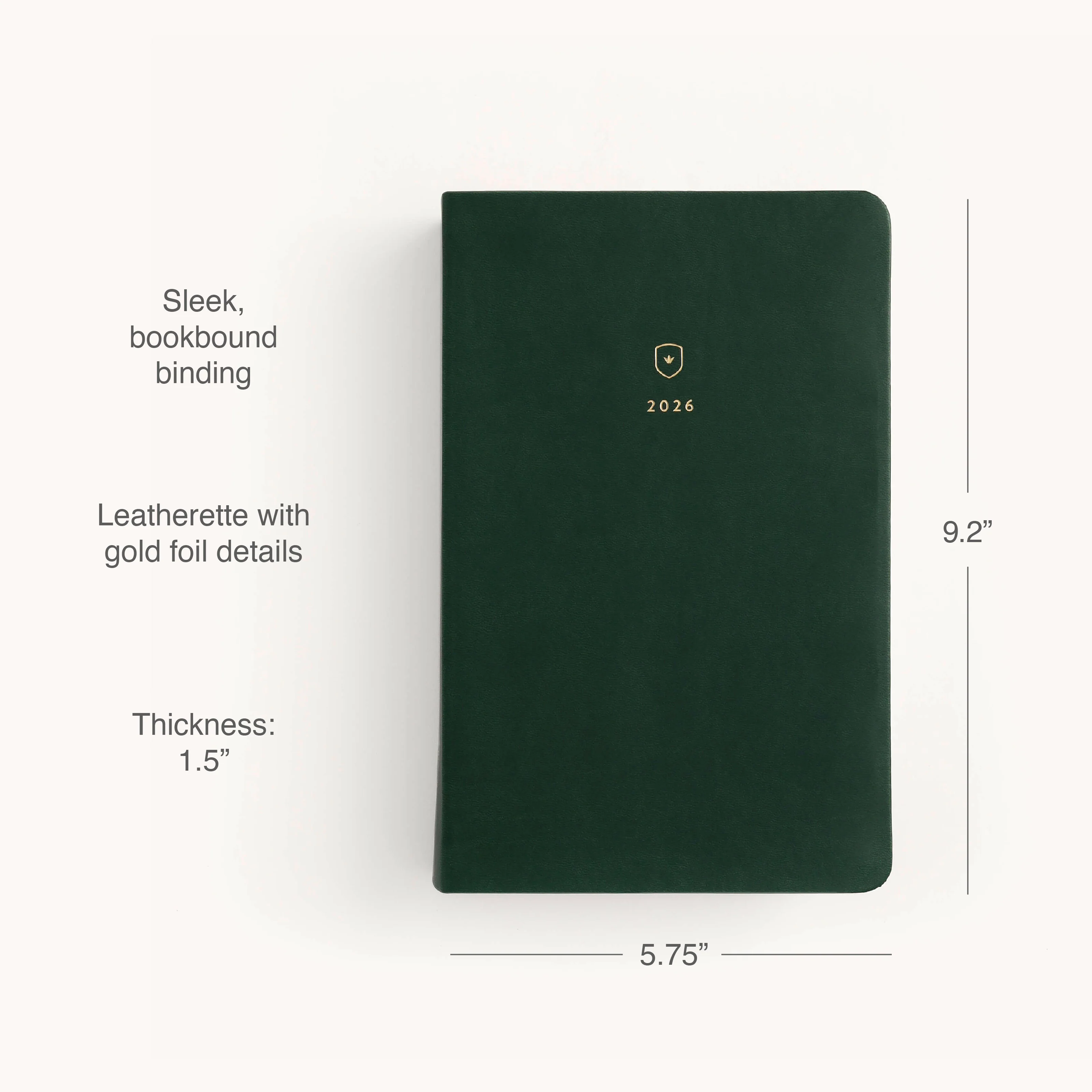 2026 Bookbound Daily Dapperdesk Planner - Evergreen
