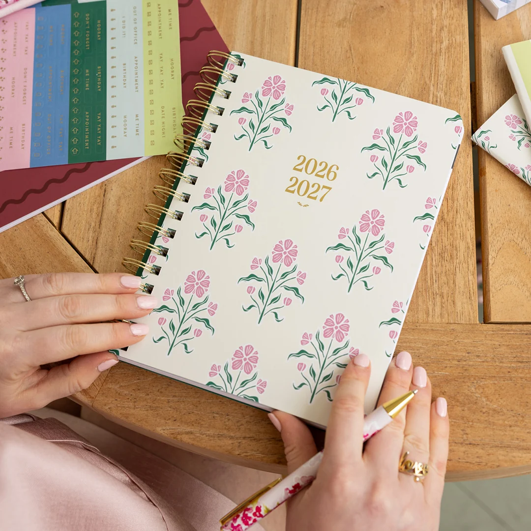 2026-2027 Small Softcover Weekly Simplified Planner - Blush Botanical