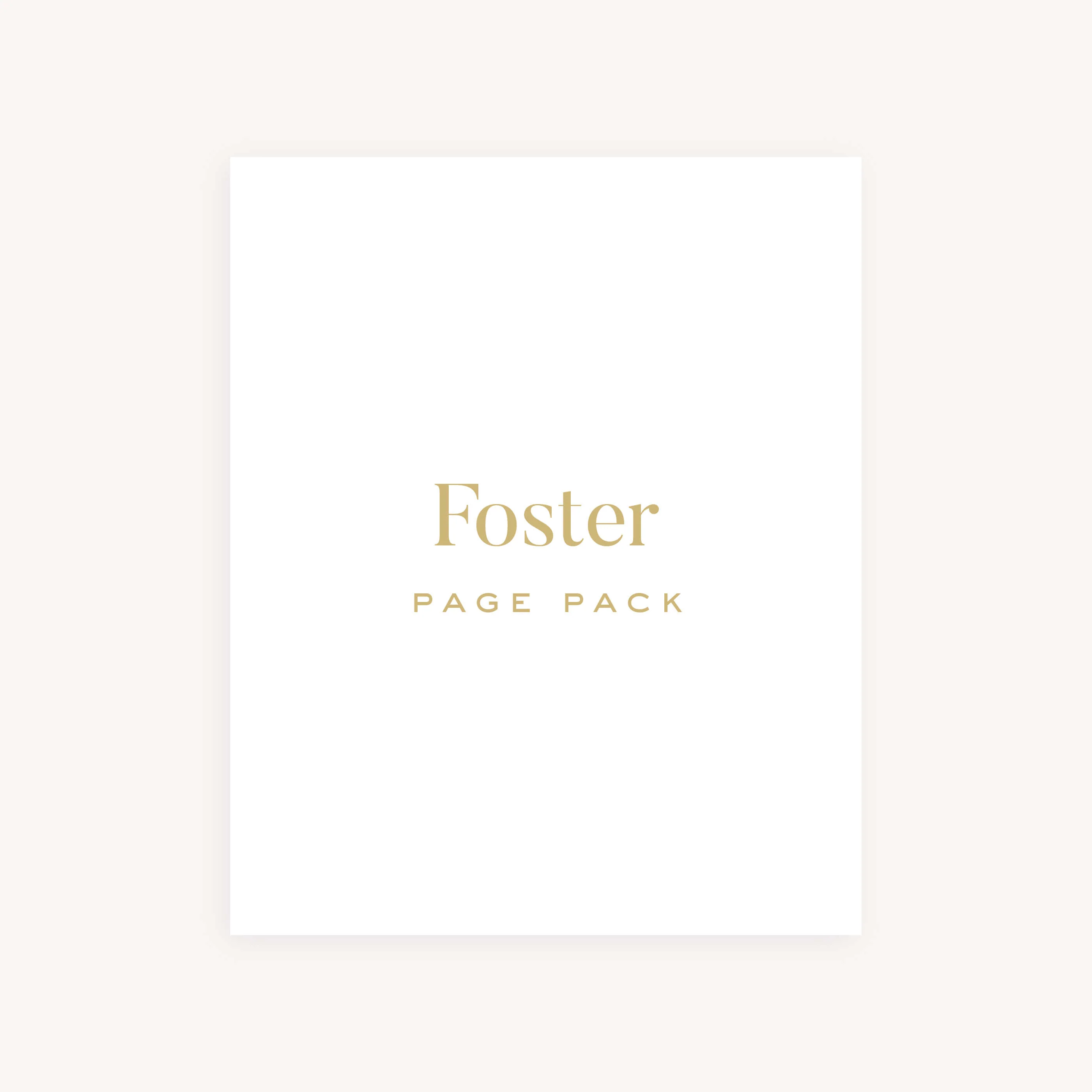 Baby Book Page Pack - Foster Care