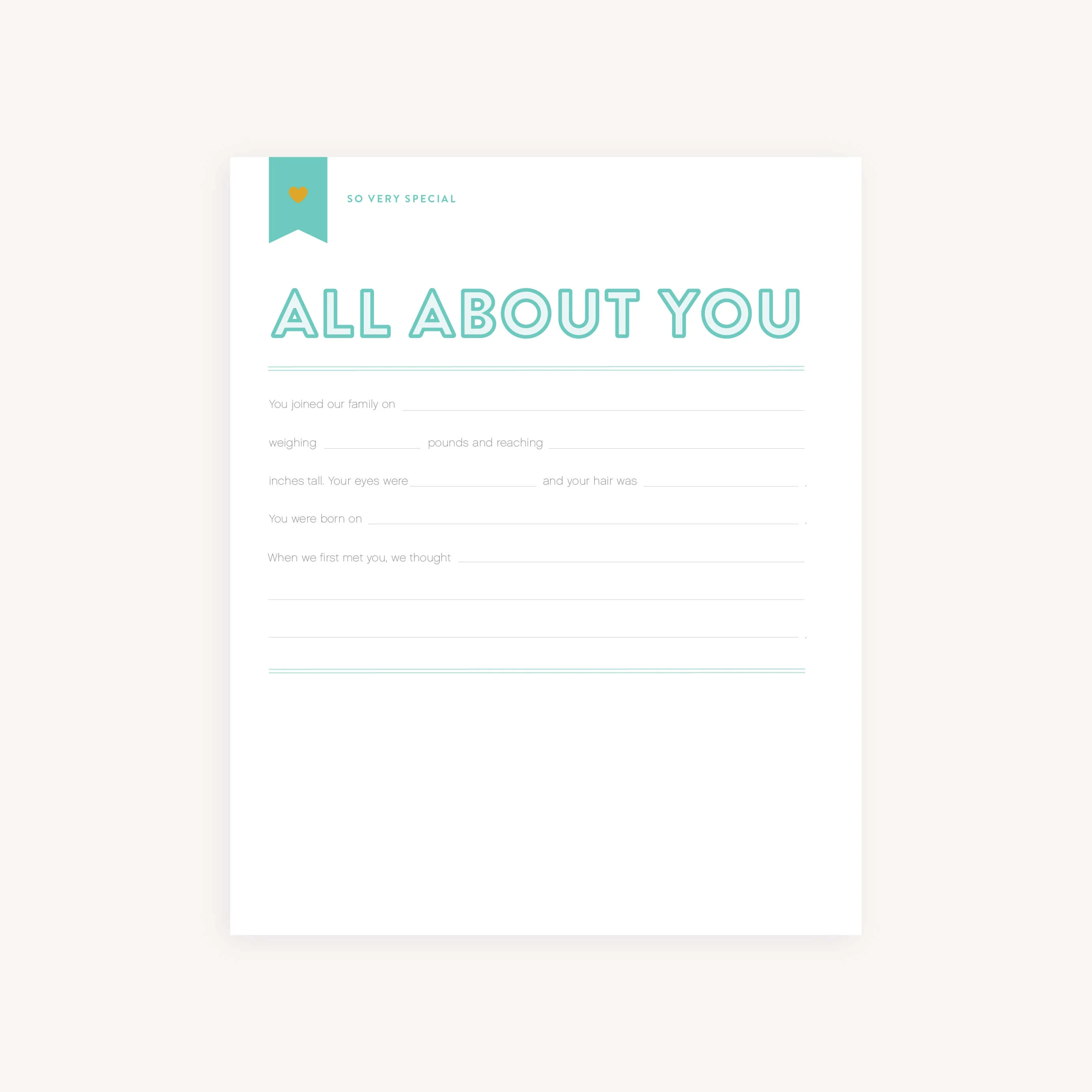 Baby Book Page Pack - Foster Care