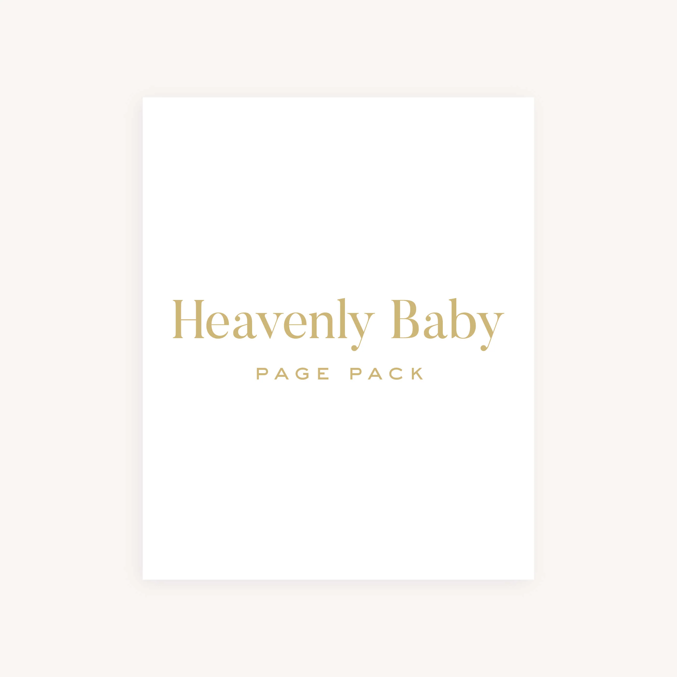 Baby Book Page Pack - Heavenly Baby