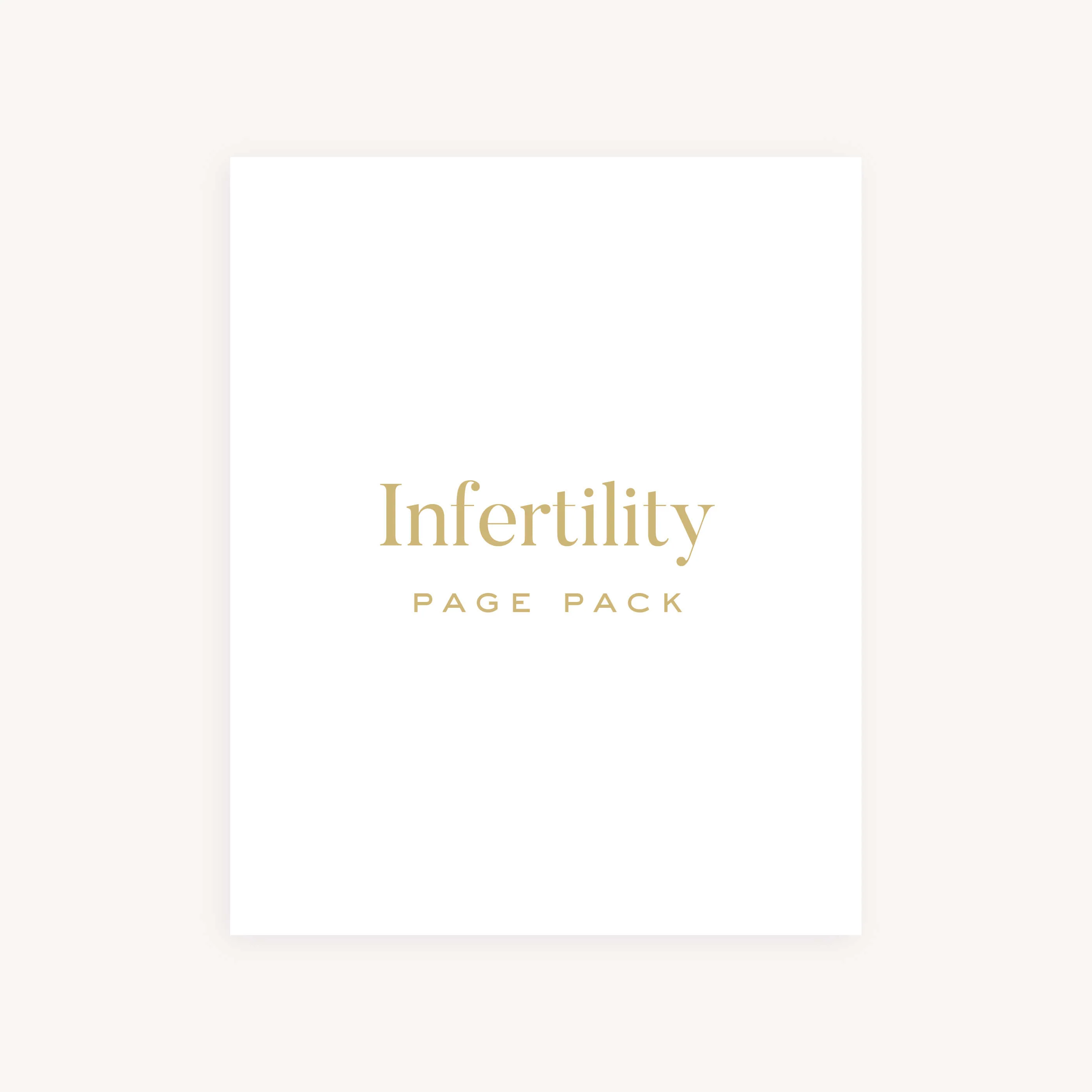 Baby Book Page Pack - Infertility