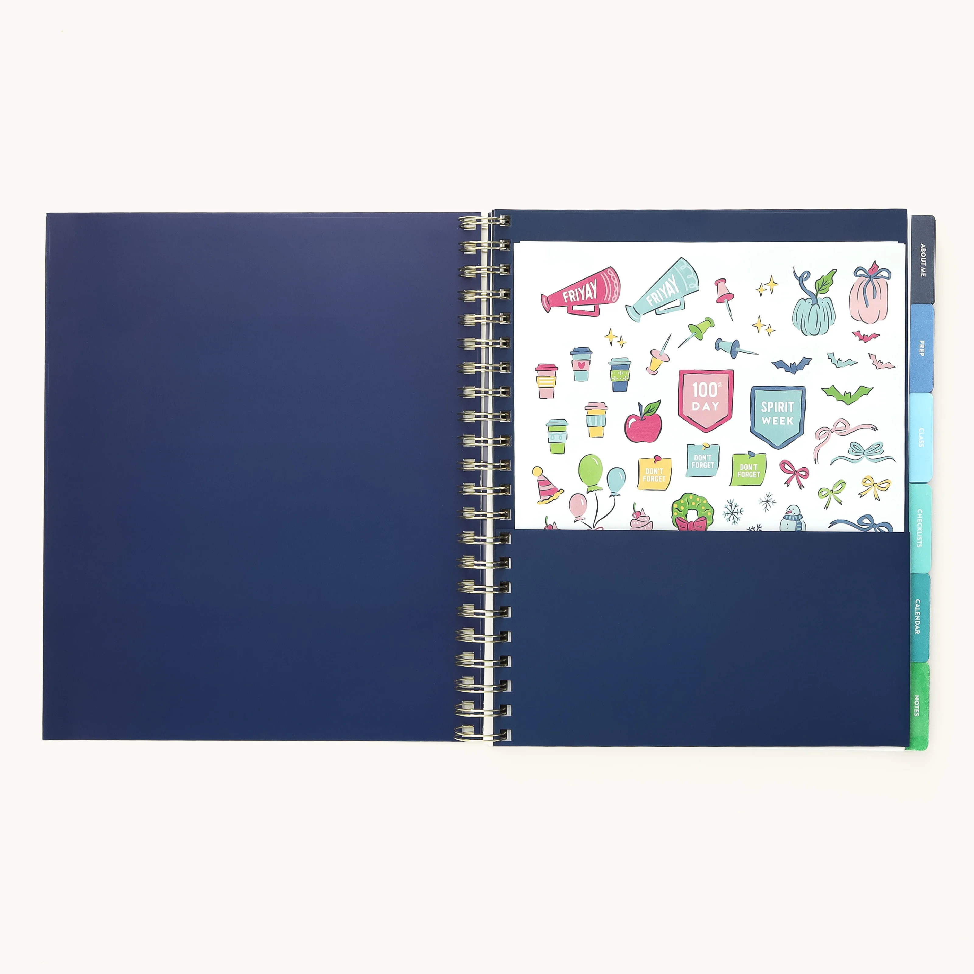 2026-2027 Softcover Simplified Teacher Planner - Floral Stripe 3 2026-2027 Softcover Simplified Teacher Planner - Floral Stripe