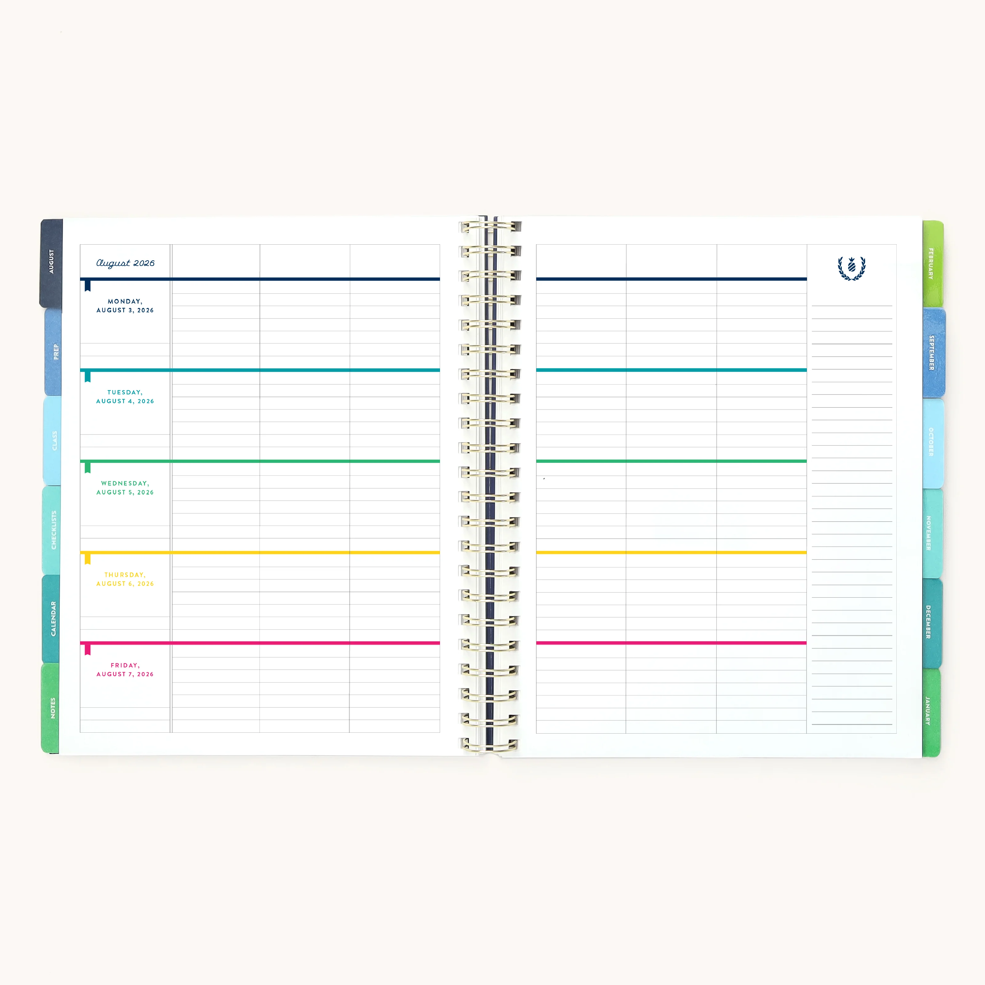 2026-2027 Softcover Simplified Teacher Planner - Floral Stripe 4 2026-2027 Softcover Simplified Teacher Planner - Floral Stripe