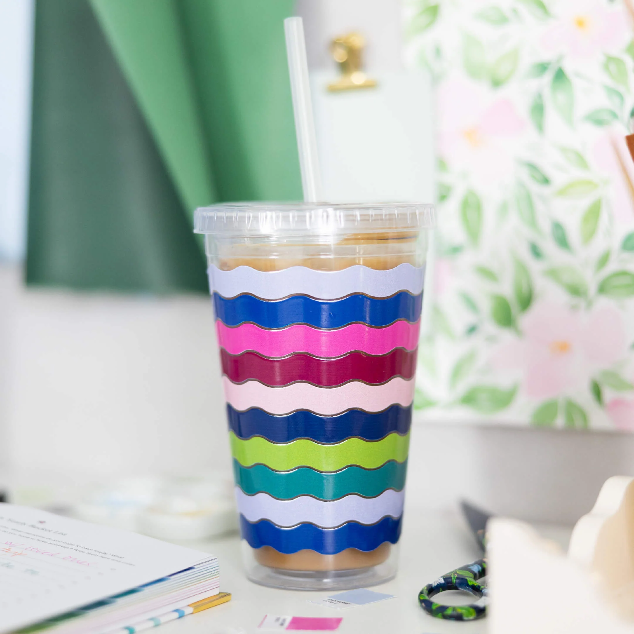 Clear Tumbler - Rainbow Row