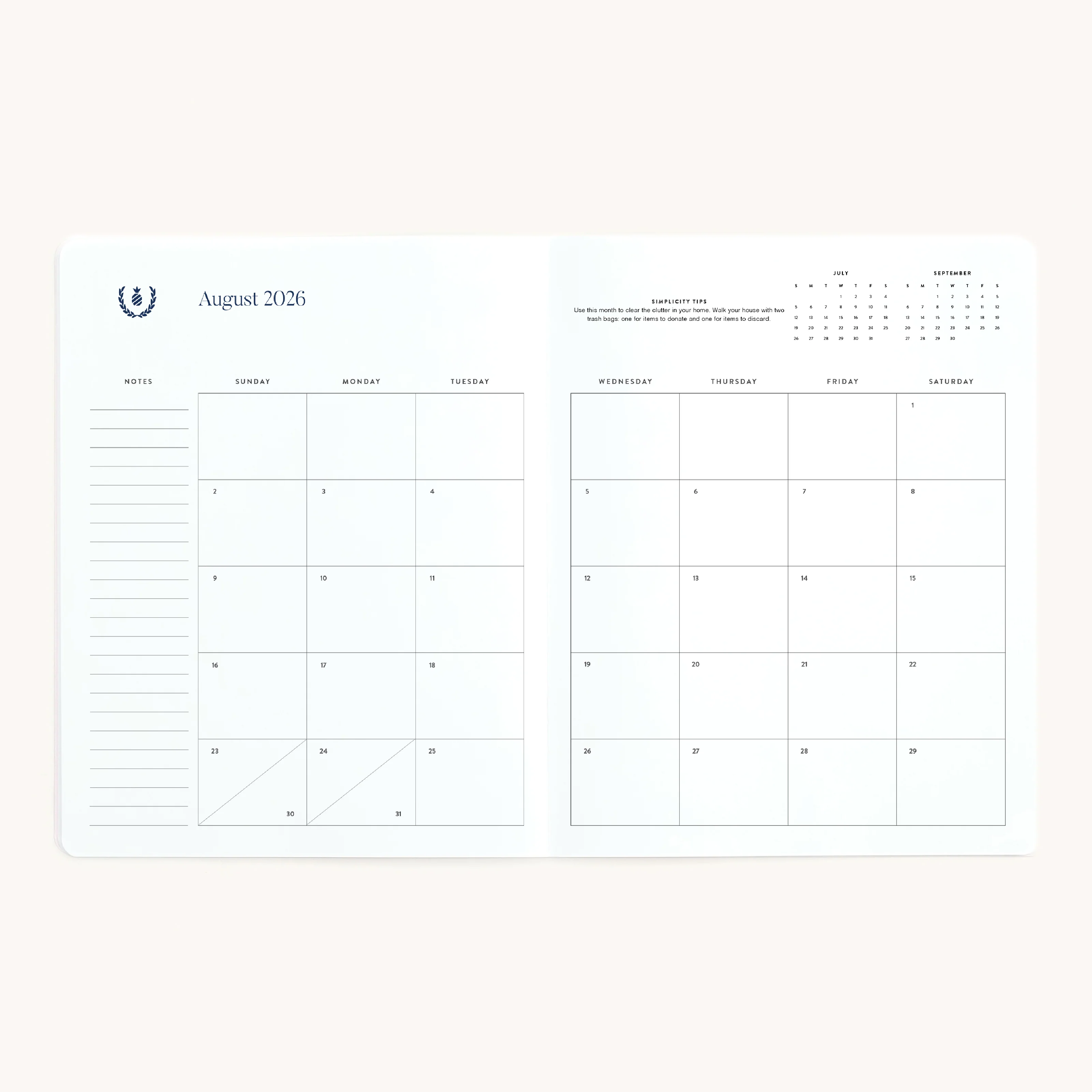 2026-2027 Softcover Monthly Simplified Planner - Happy Stripe 4 2026-2027 Softcover Monthly Simplified Planner - Happy Stripe