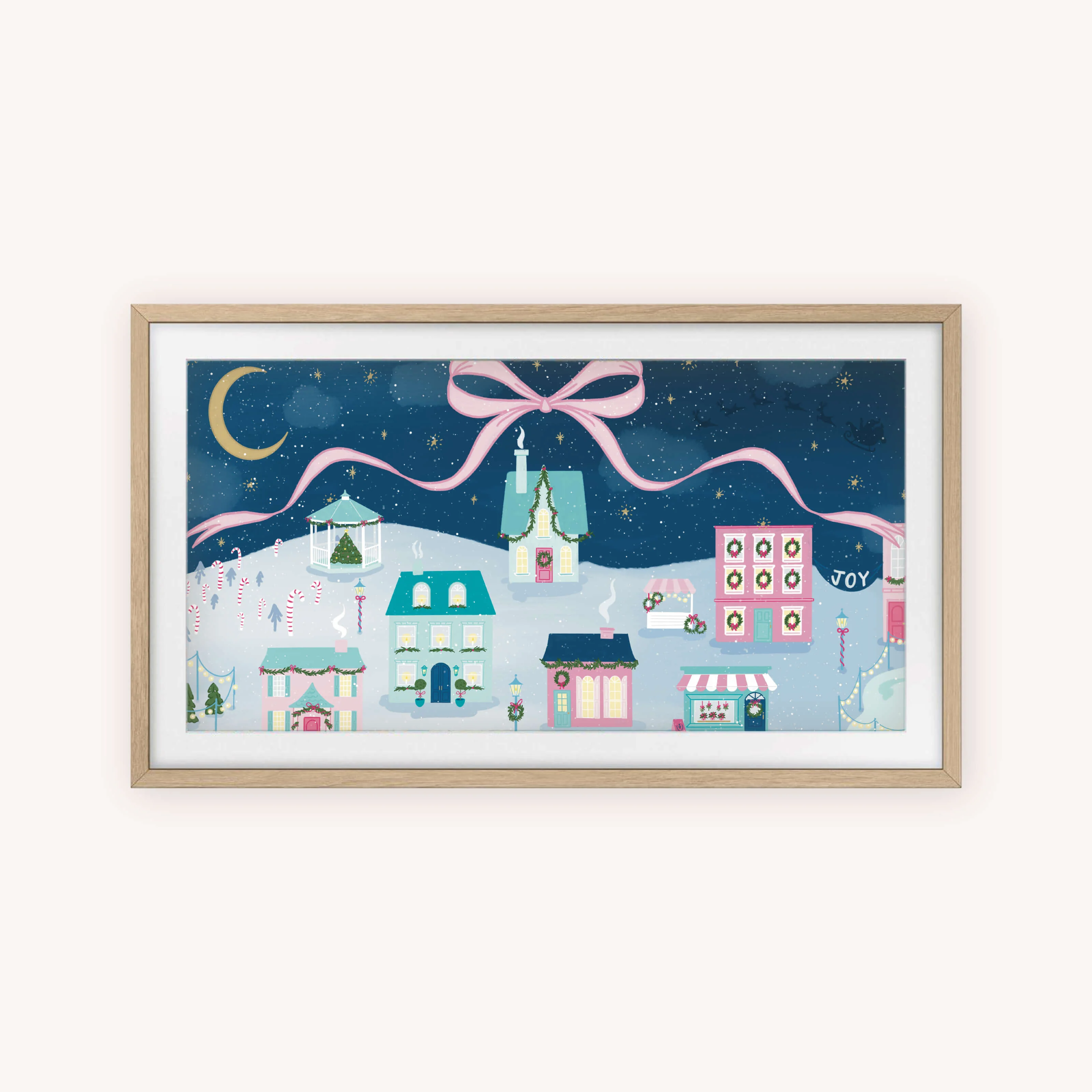 Frame TV Art - Christmas Village