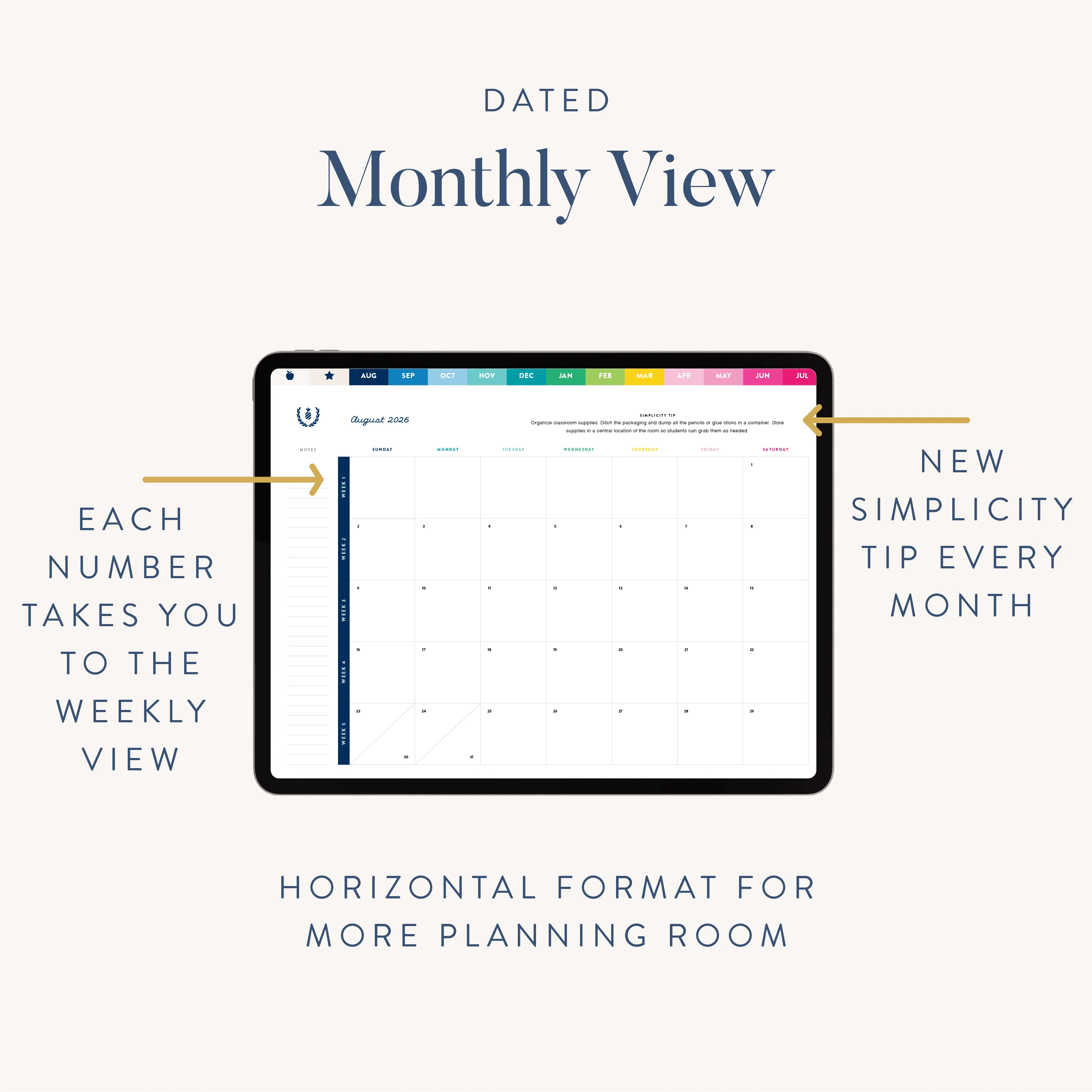 2026-2027 Digital Teacher Planner - For iPads 10 2026-2027 Digital Teacher Planner - For iPads