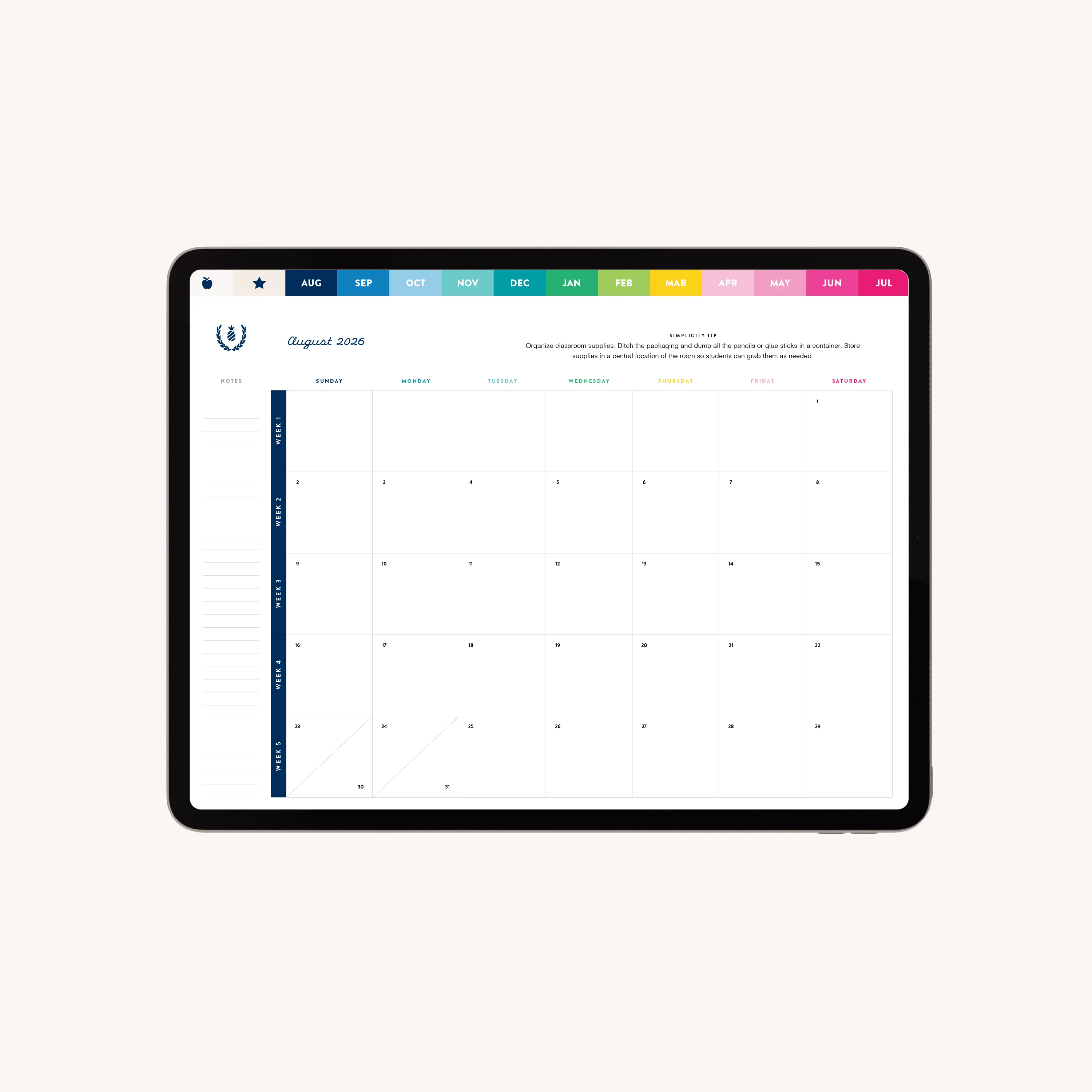2026-2027 Digital Teacher Planner - For iPads 3 2026-2027 Digital Teacher Planner - For iPads