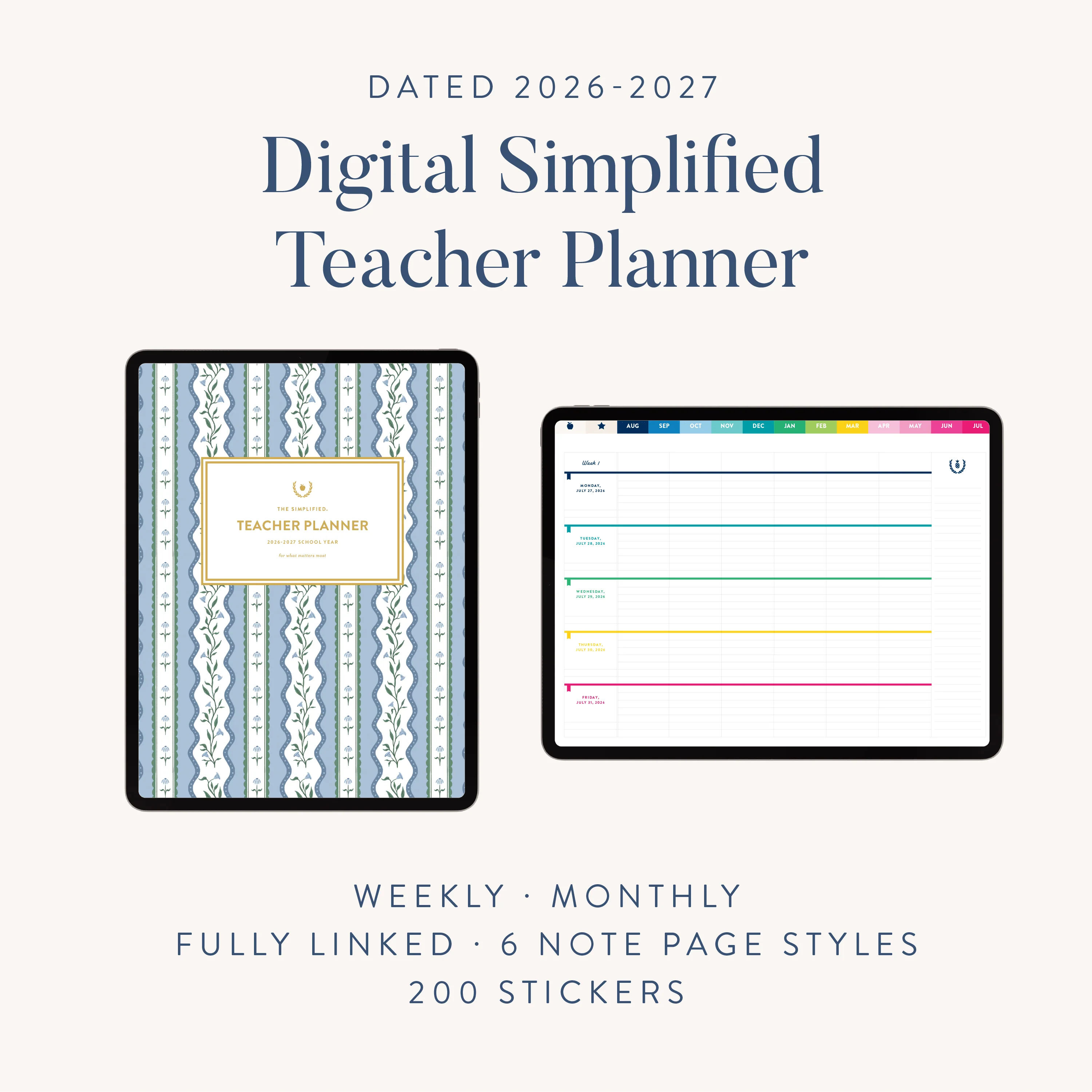 2026-2027 Digital Teacher Planner - For iPads 9 2026-2027 Digital Teacher Planner - For iPads