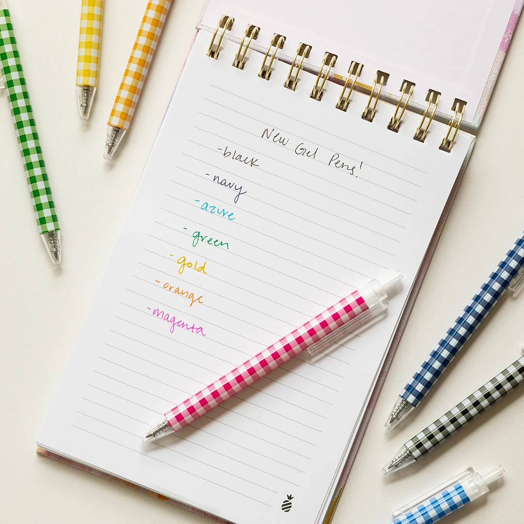Gel Pen Set - Gingham