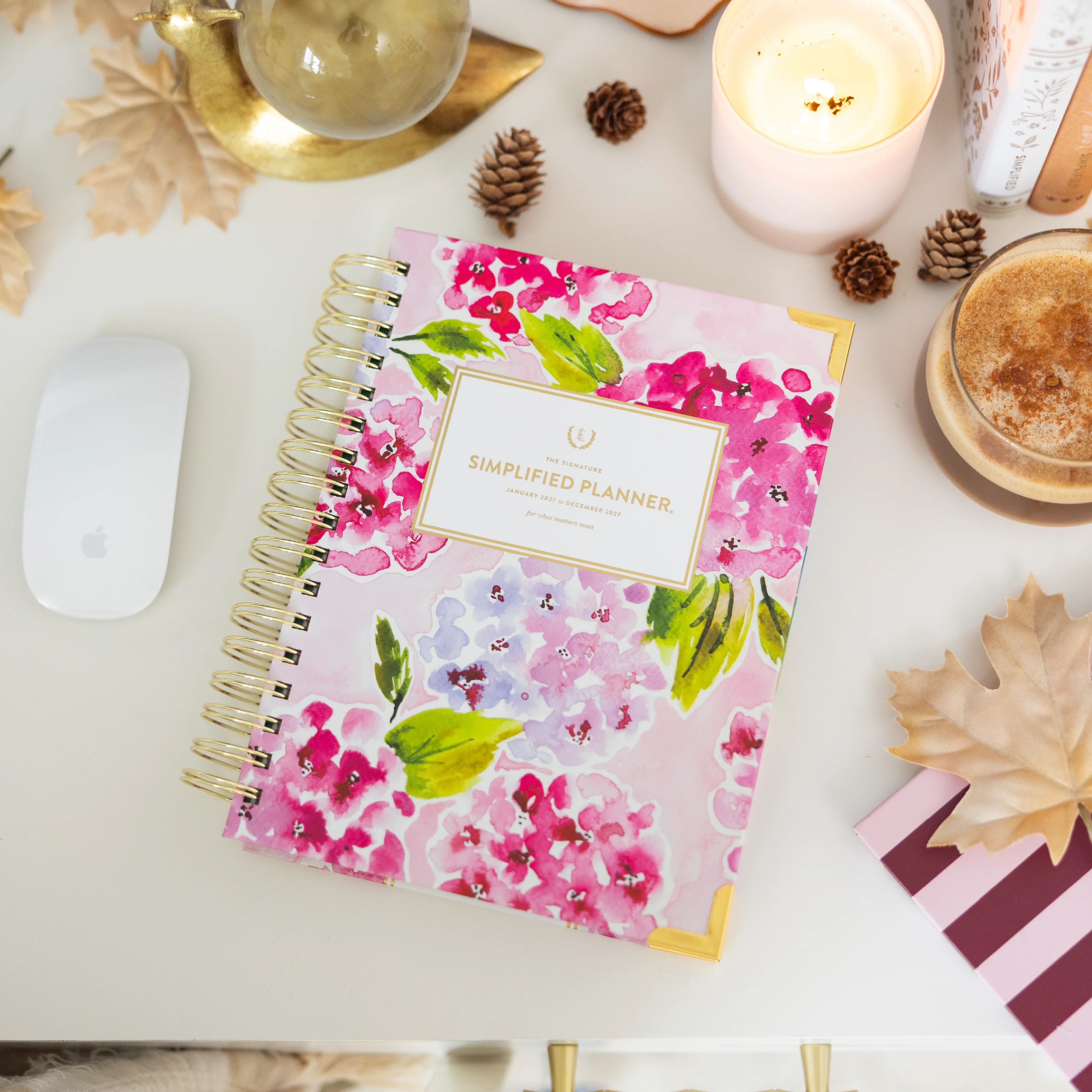 2027 Spiral Daily Simplified Planner - Blush Hydrangea 3 2027 Spiral Daily Simplified Planner - Blush Hydrangea