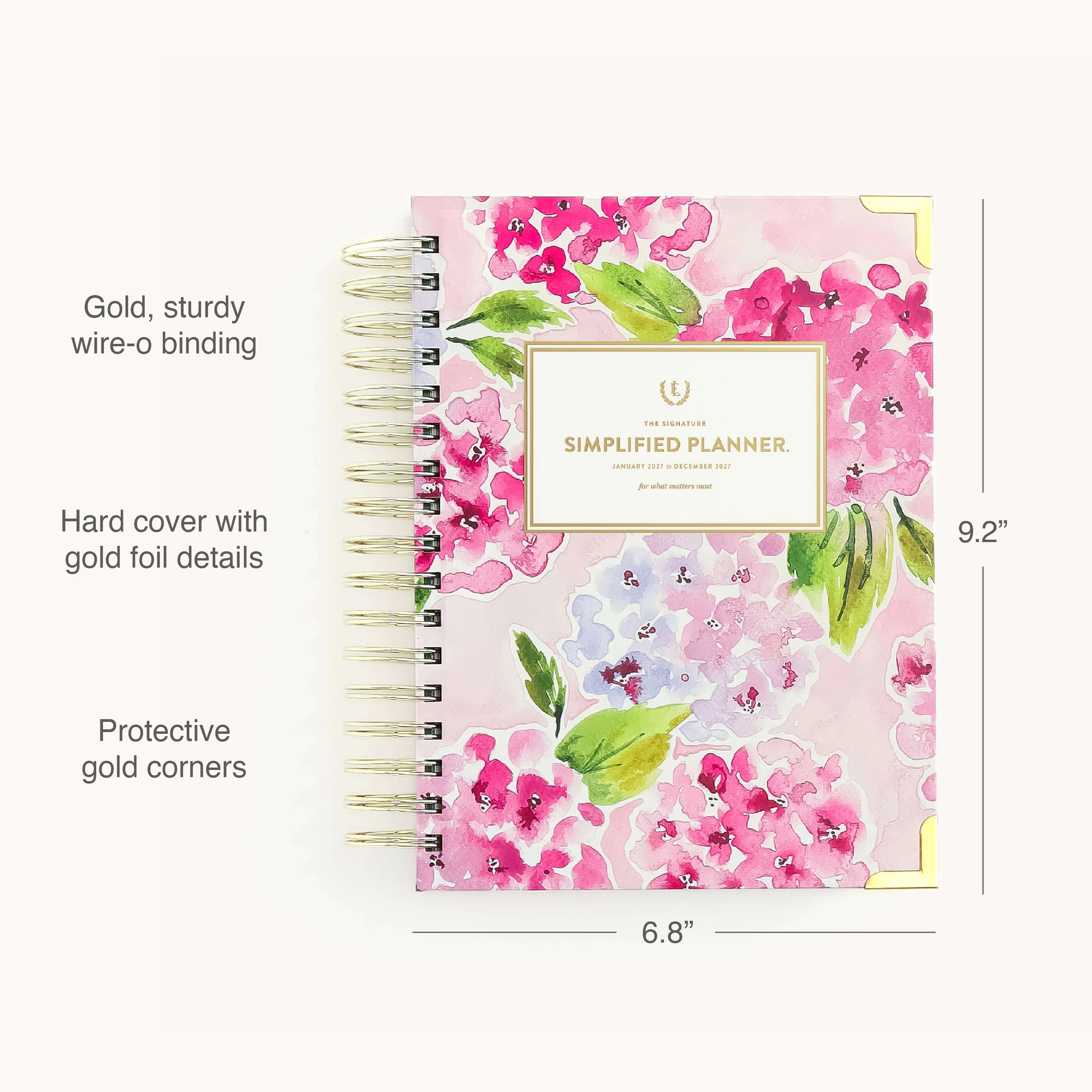 2027 Spiral Daily Simplified Planner - Blush Hydrangea 4 2027 Spiral Daily Simplified Planner - Blush Hydrangea