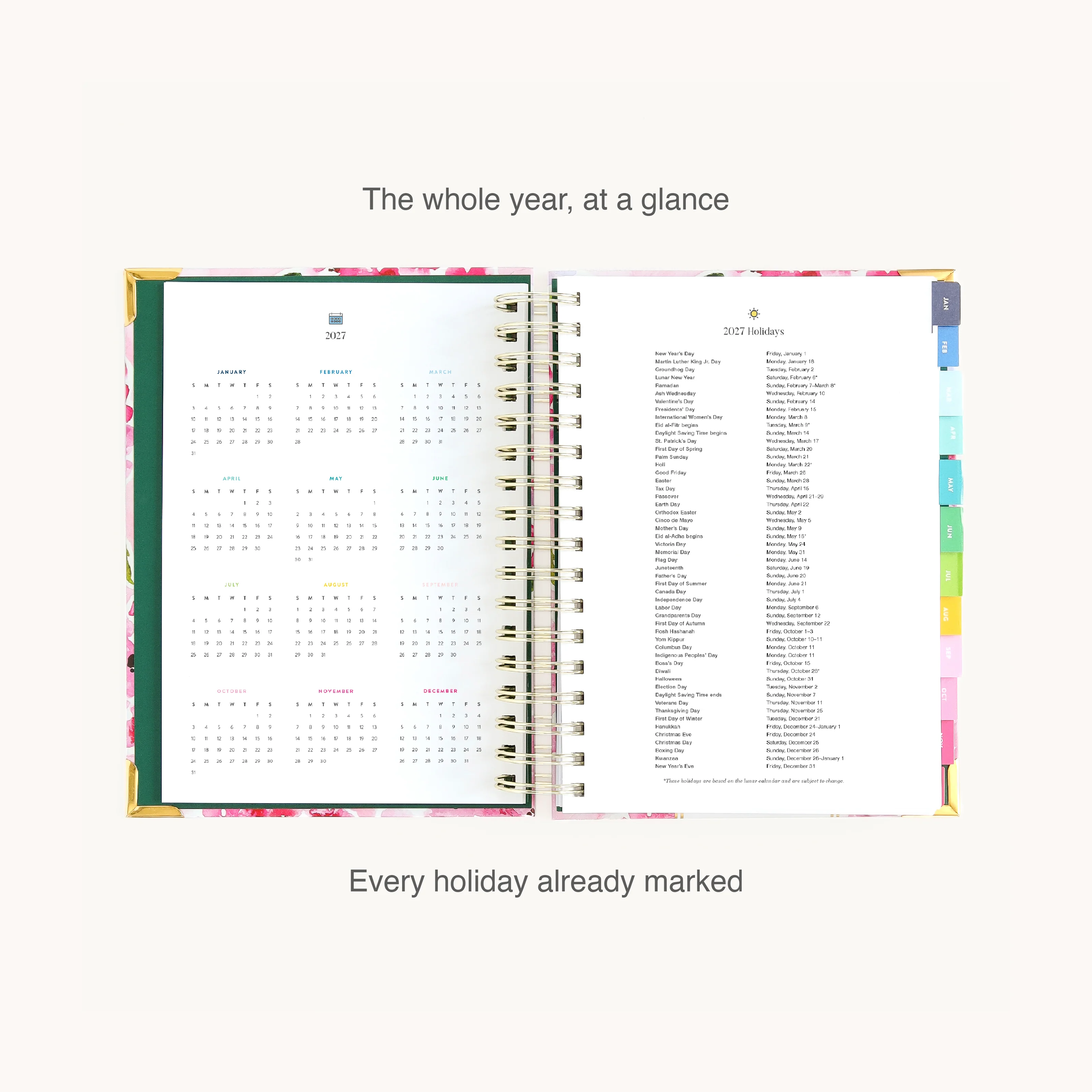 2027 Spiral Daily Simplified Planner - Blush Hydrangea 6 2027 Spiral Daily Simplified Planner - Blush Hydrangea