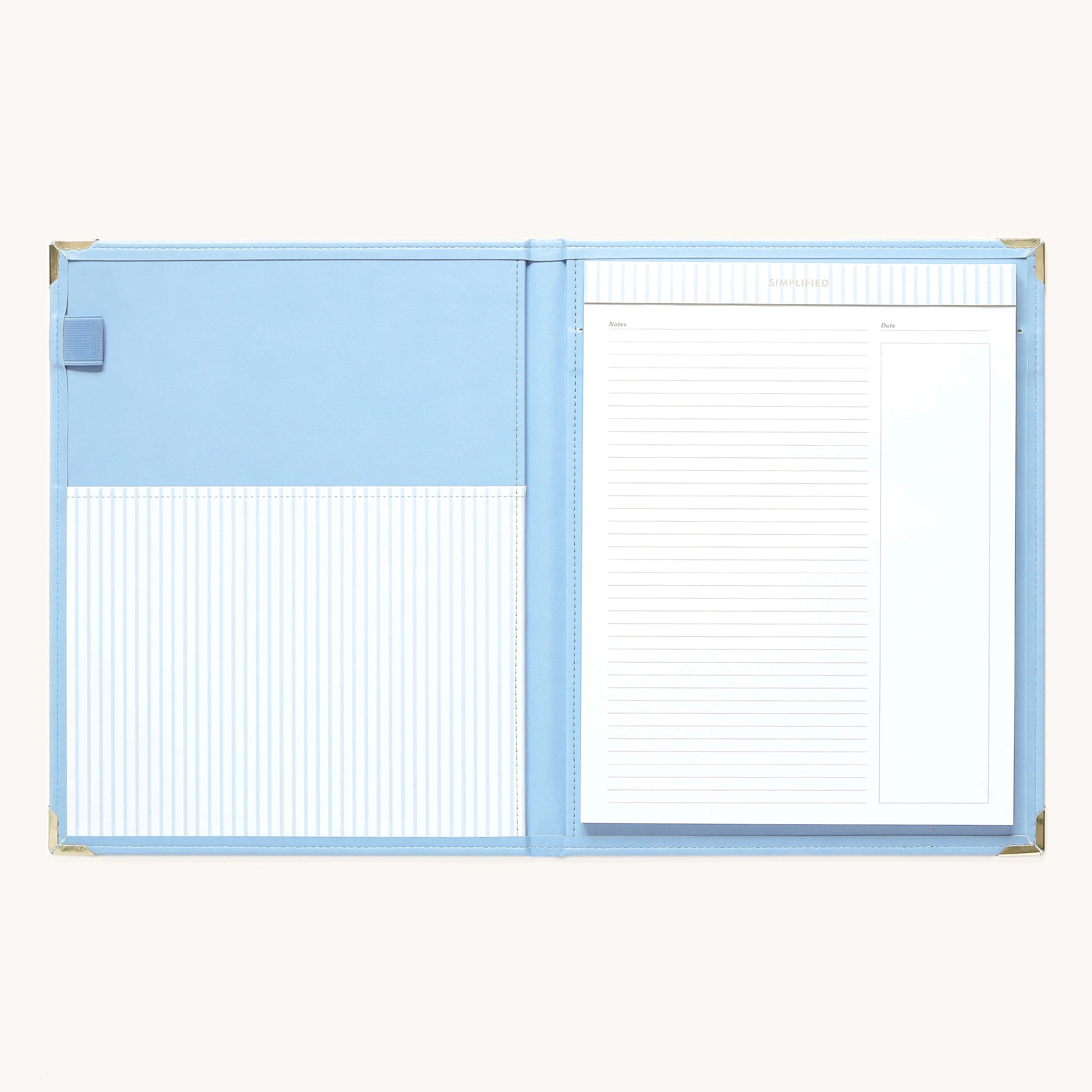 Leatherette Folio - French Blue 3 Leatherette Folio - French Blue
