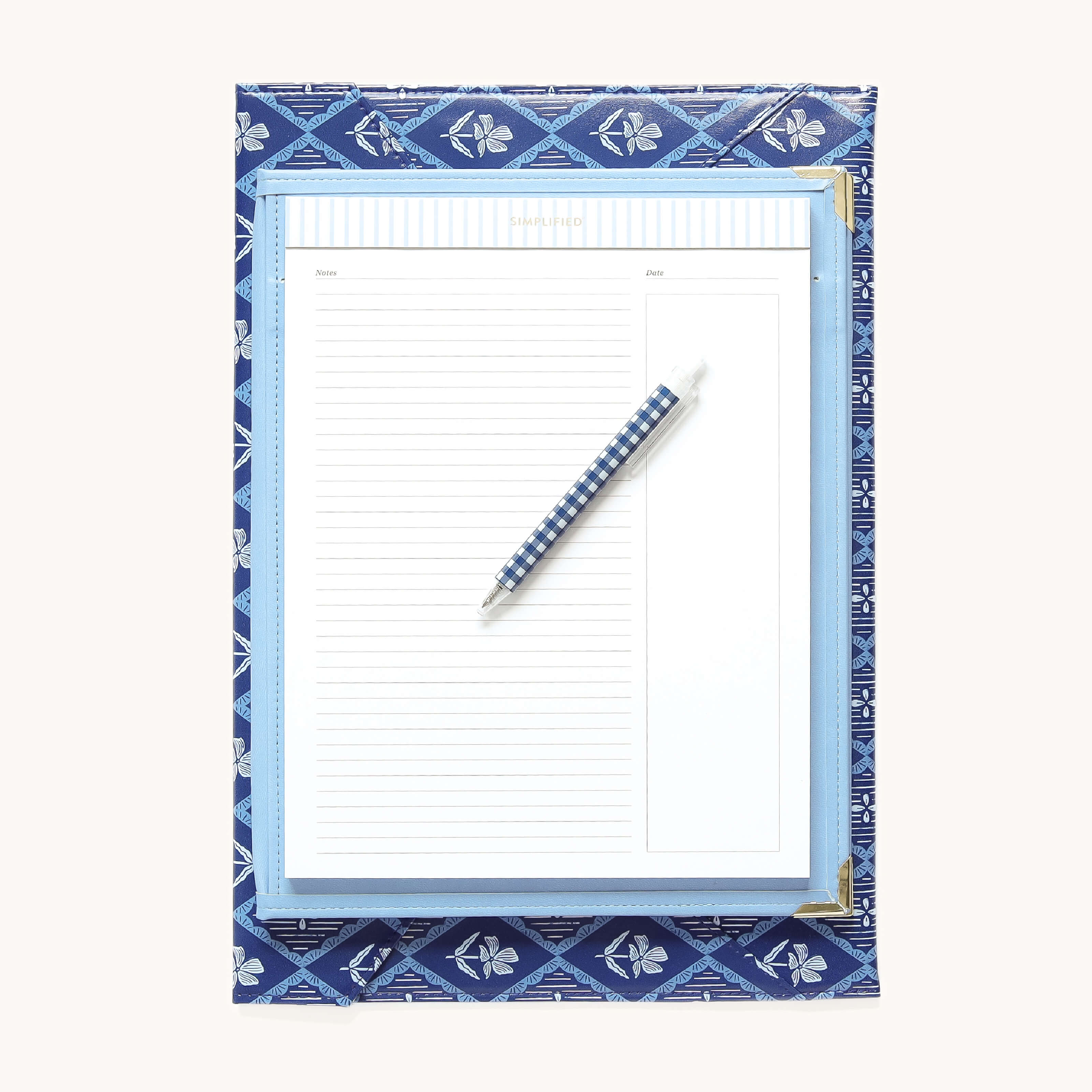 Leatherette Folio - French Blue 4 Leatherette Folio - French Blue