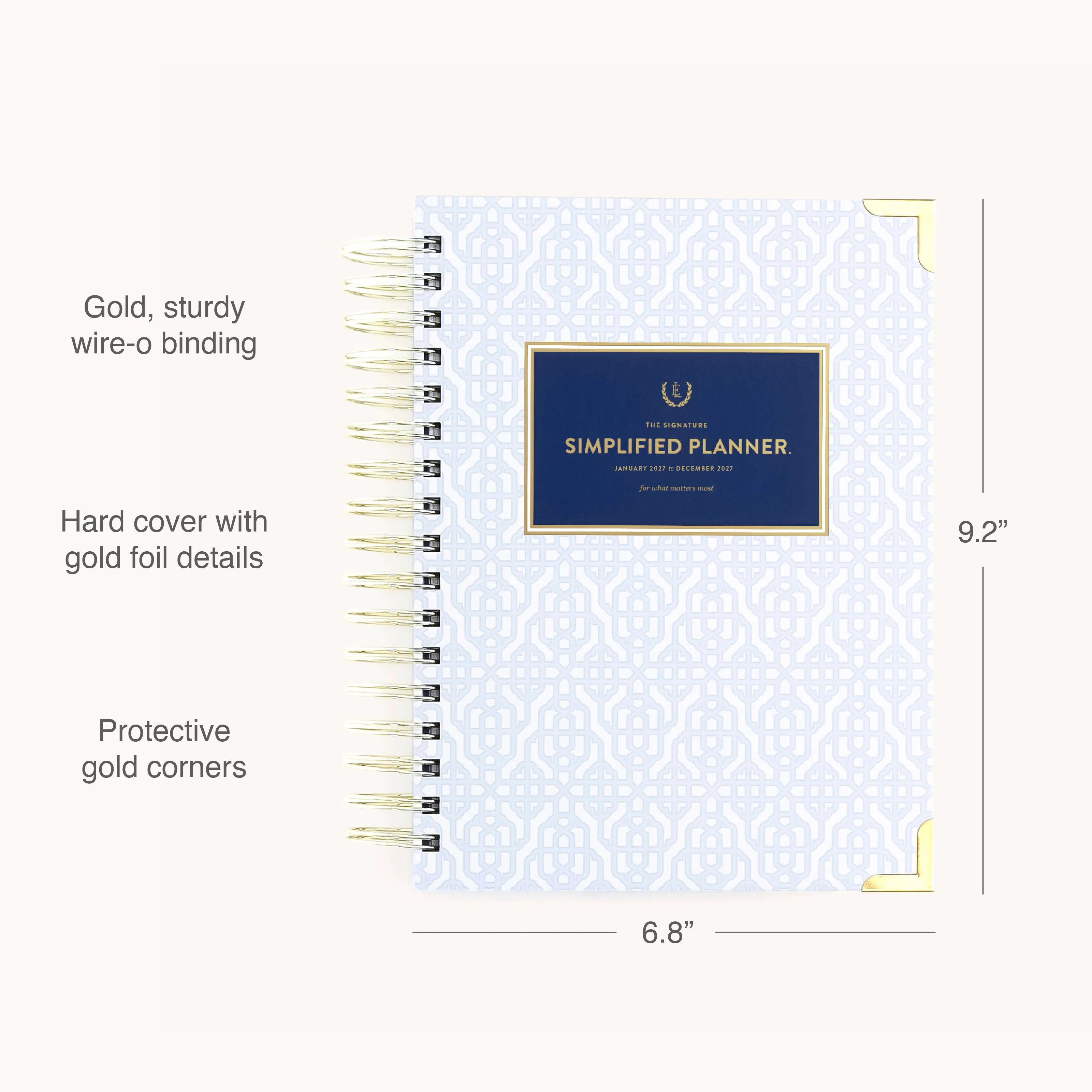 2027 Spiral Daily Simplified Planner - Carolina Trellis 4 2027 Spiral Daily Simplified Planner - Carolina Trellis