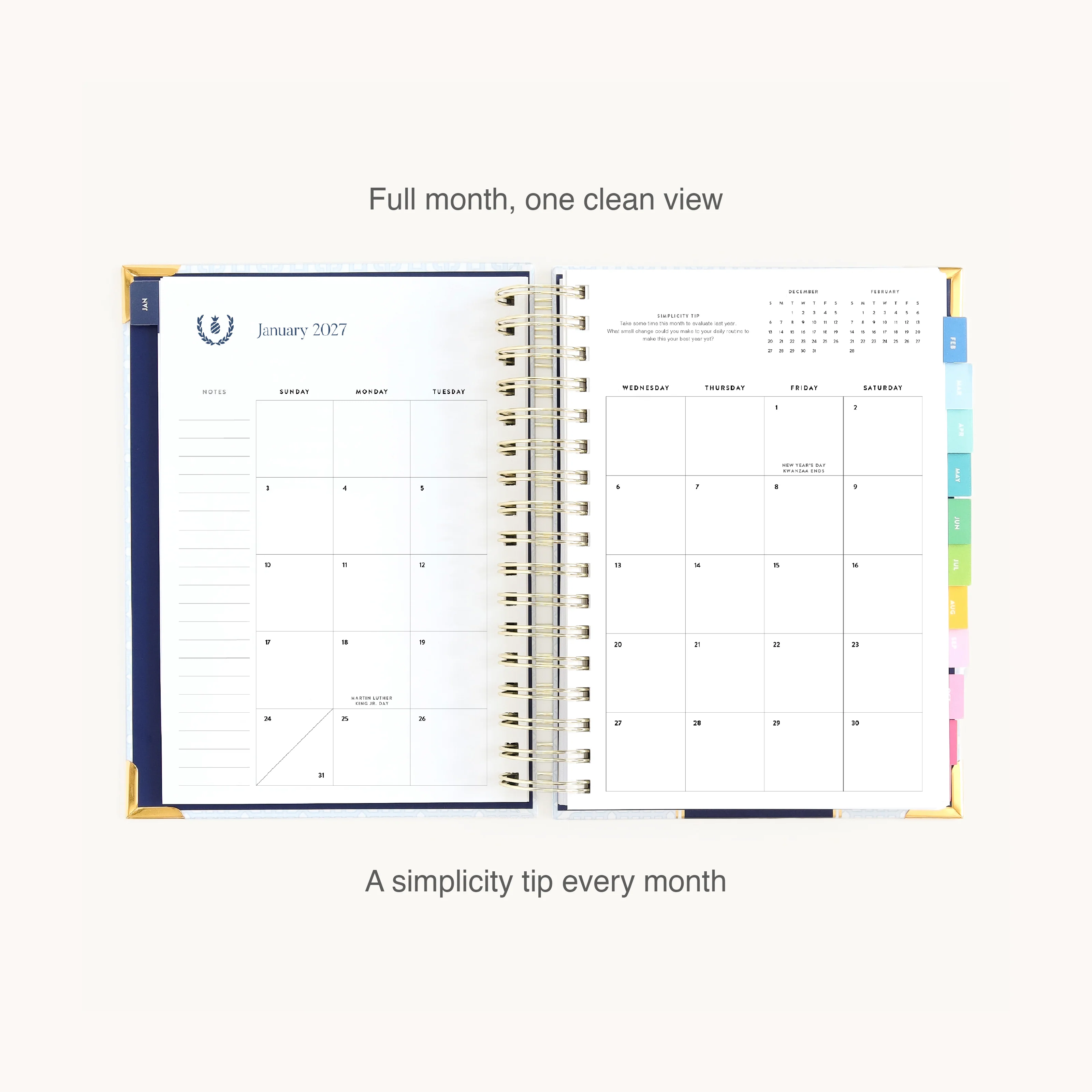 2027 Spiral Daily Simplified Planner - Carolina Trellis 6 2027 Spiral Daily Simplified Planner - Carolina Trellis