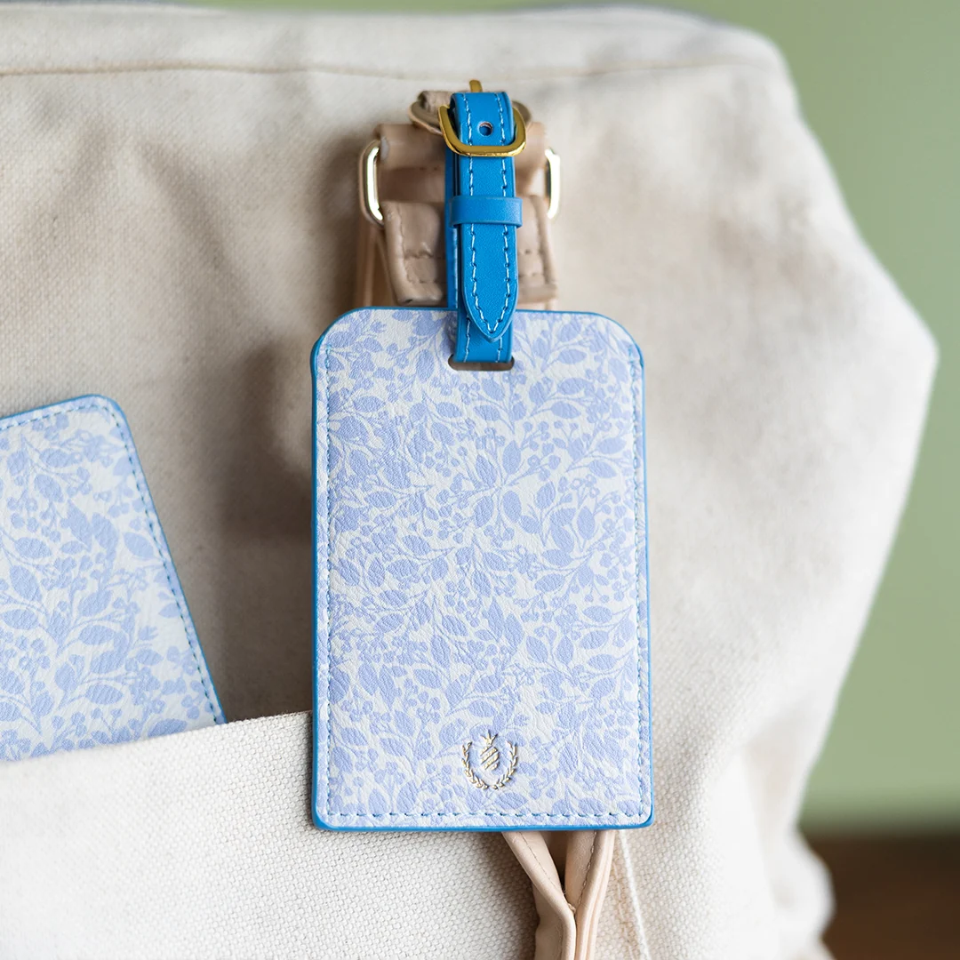 Leatherette Luggage Tag - Misty Meadow