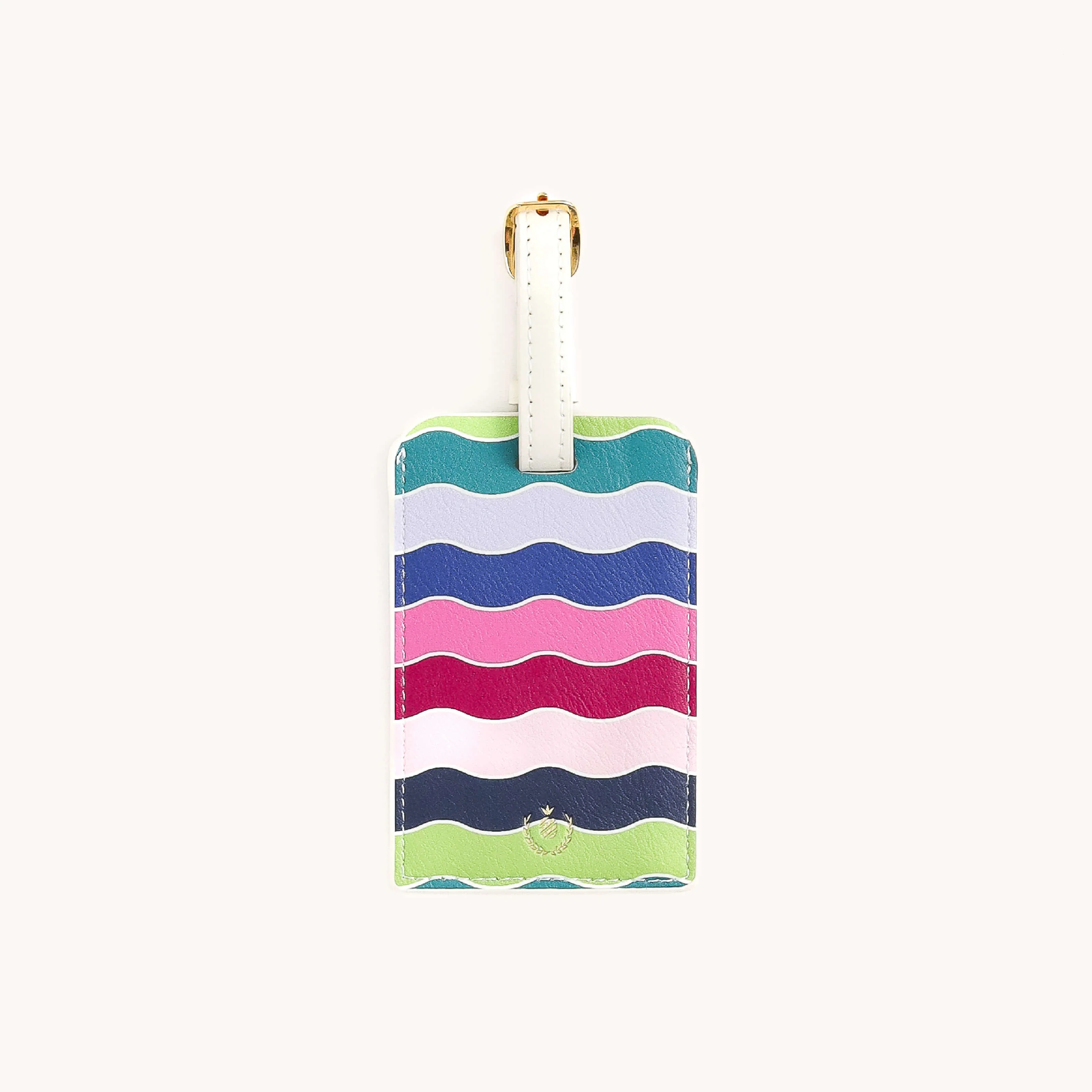 Leatherette Luggage Tag - Rainbow Row 3 Leatherette Luggage Tag - Rainbow Row