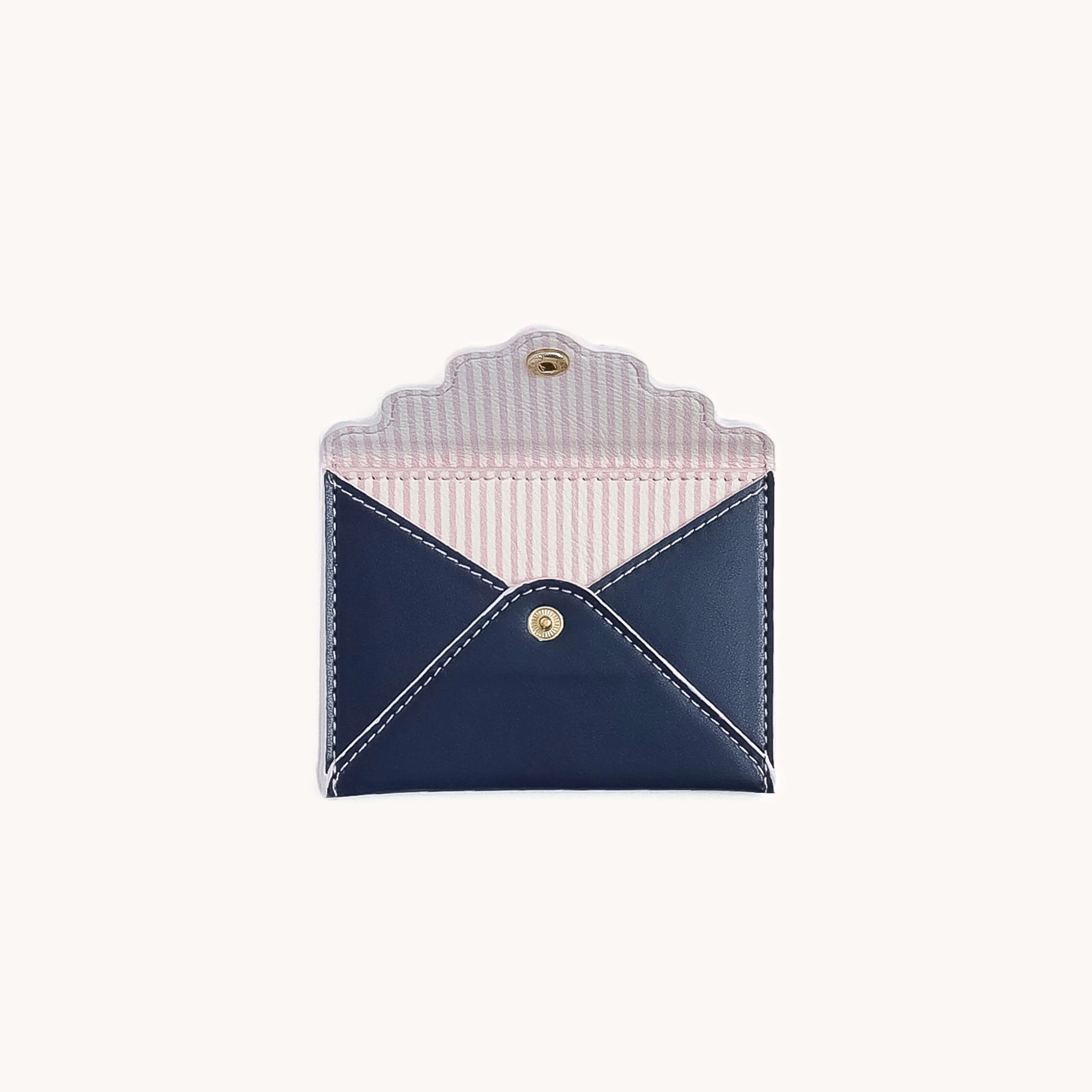 Leatherette Mini Wallet - Navy 3 Leatherette Mini Wallet - Navy