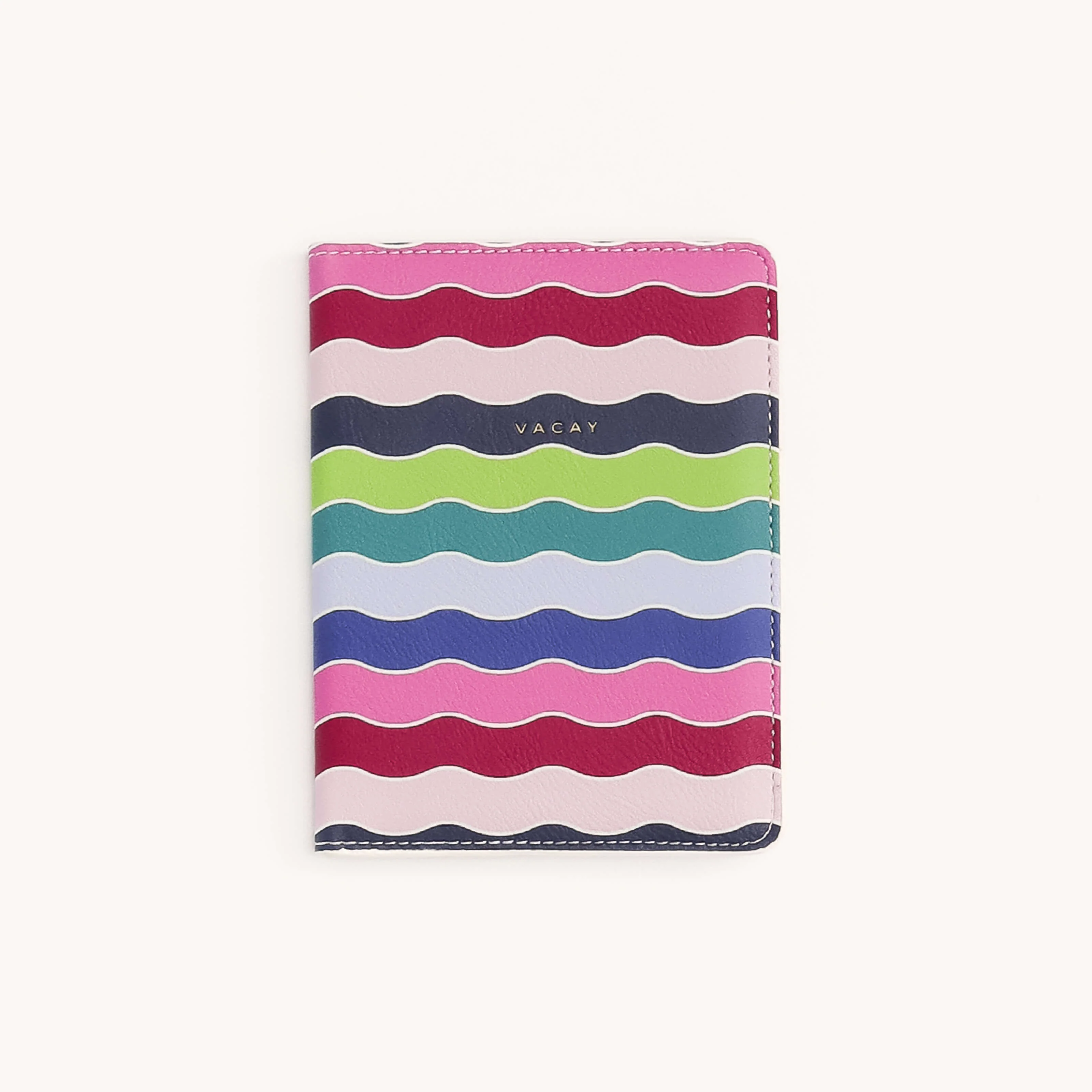 Leatherette Passport Holder - Rainbow Row 1 Leatherette Passport Holder - Rainbow Row