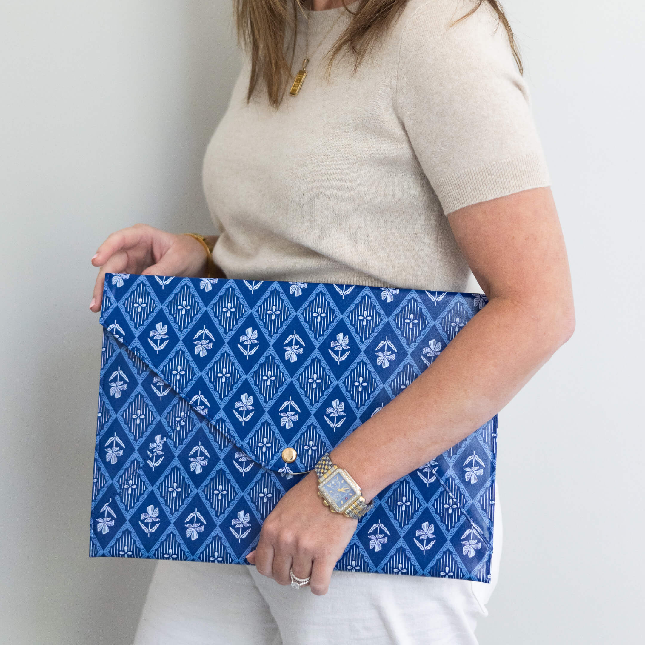 Leatherette Tech Case - Block Floral