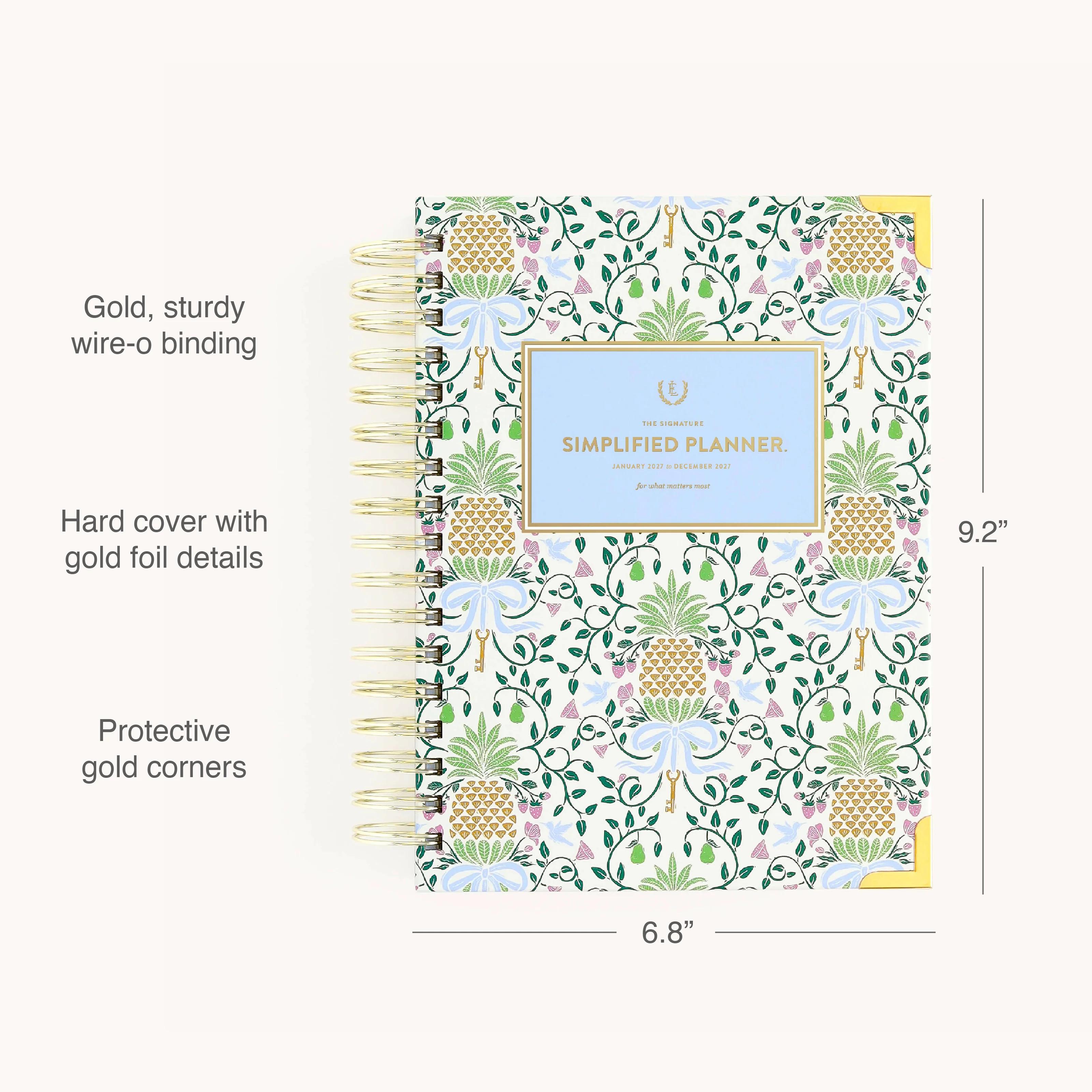 2027 Spiral Daily Simplified Planner - Pineapple Charm 4 2027 Spiral Daily Simplified Planner - Pineapple Charm
