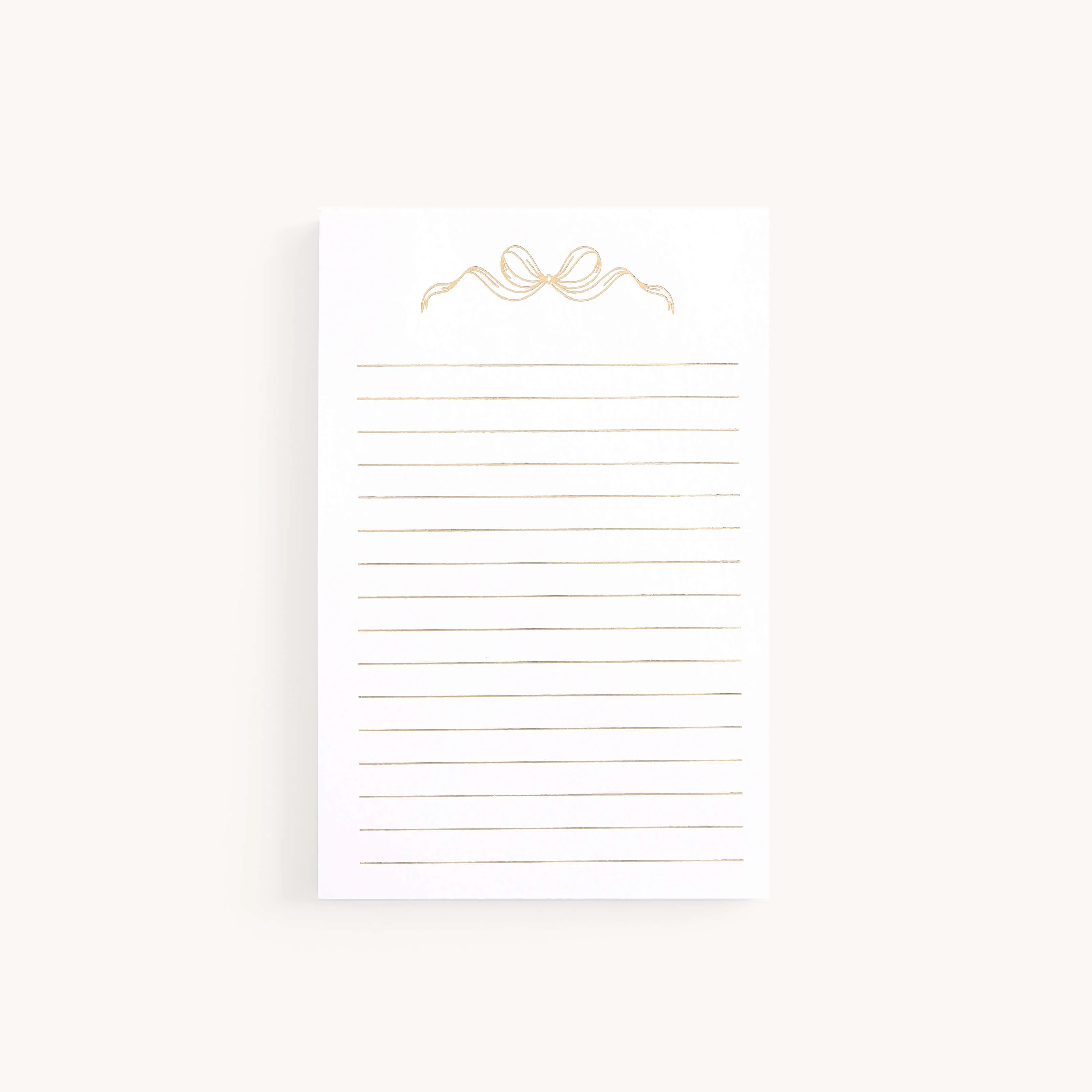 Lined Notepad - Gold Bow