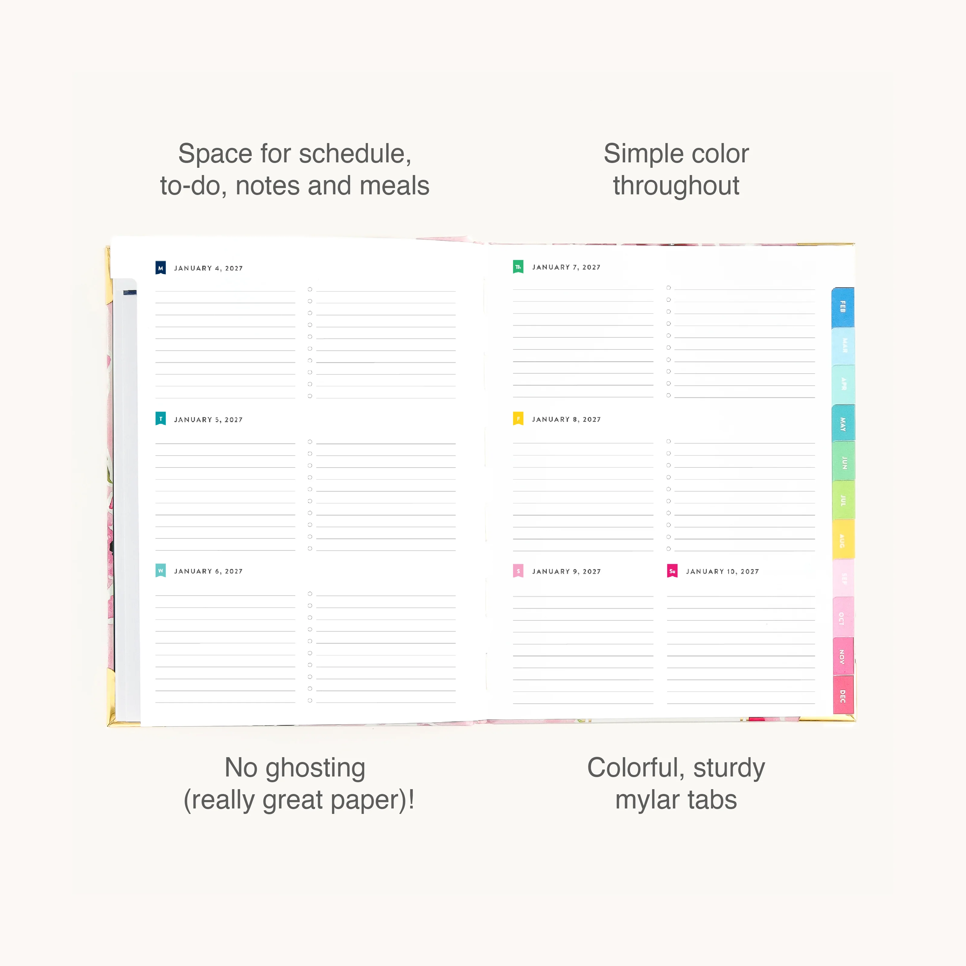 2027 Bookbound Weekly Simplified Planner - Blush Hydrangea 4 2027 Bookbound Weekly Simplified Planner - Blush Hydrangea