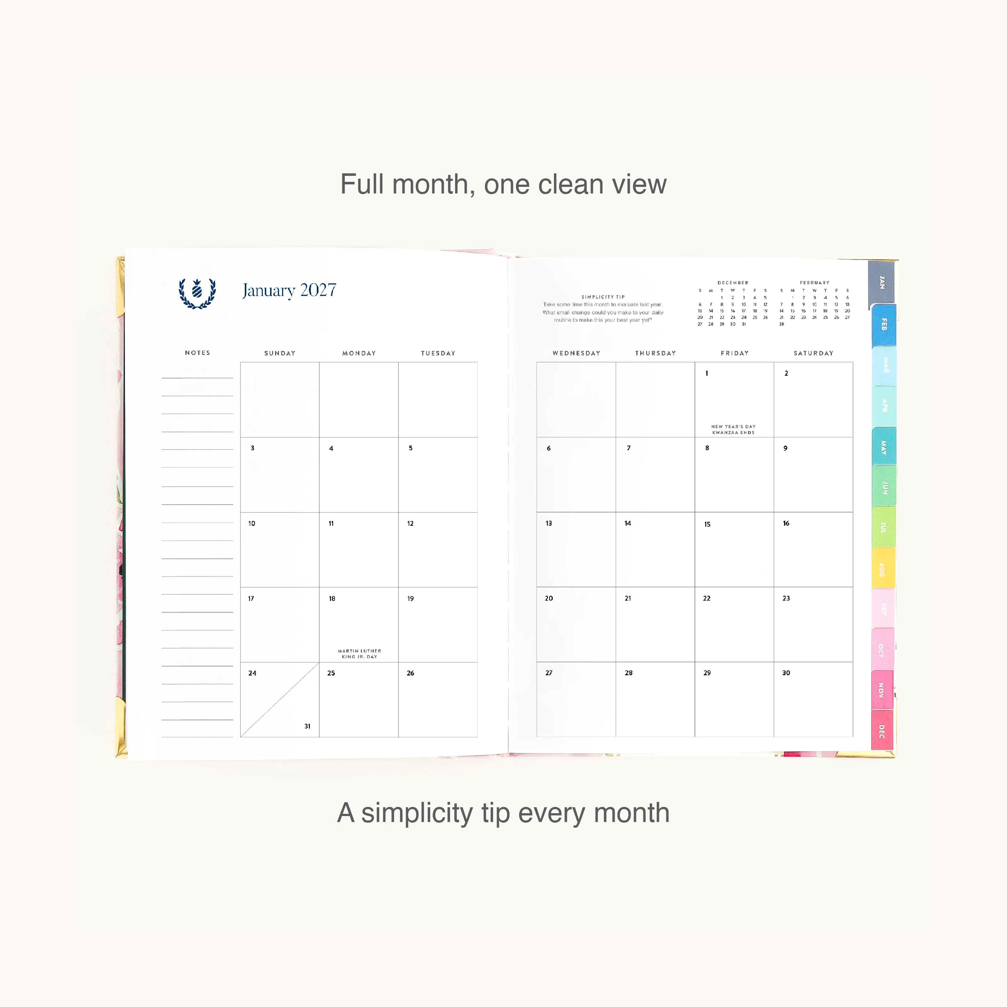 2027 Bookbound Weekly Simplified Planner - Blush Hydrangea 5 2027 Bookbound Weekly Simplified Planner - Blush Hydrangea
