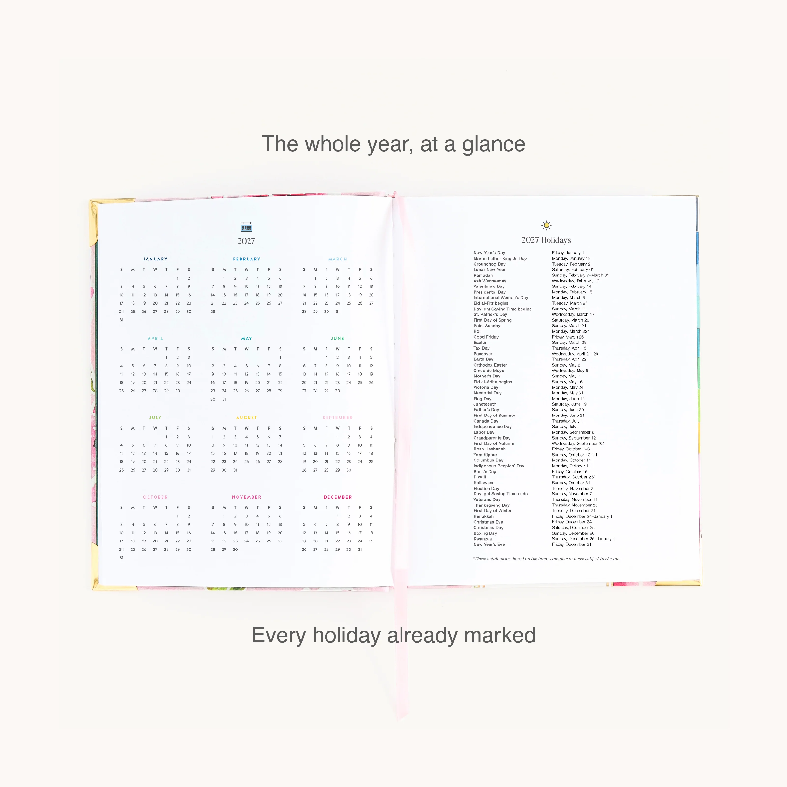 2027 Bookbound Weekly Simplified Planner - Blush Hydrangea 6 2027 Bookbound Weekly Simplified Planner - Blush Hydrangea