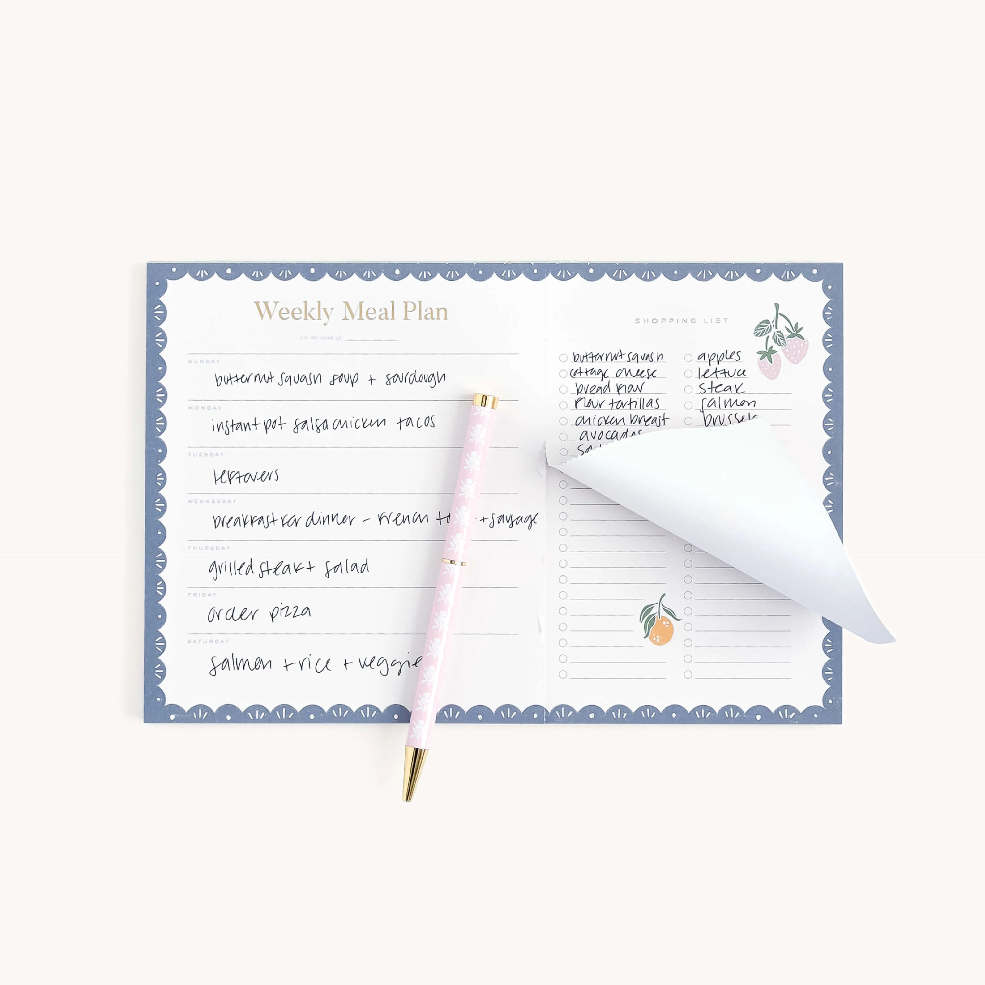 Meal Planning Notepad 4 Meal Planning Notepad
