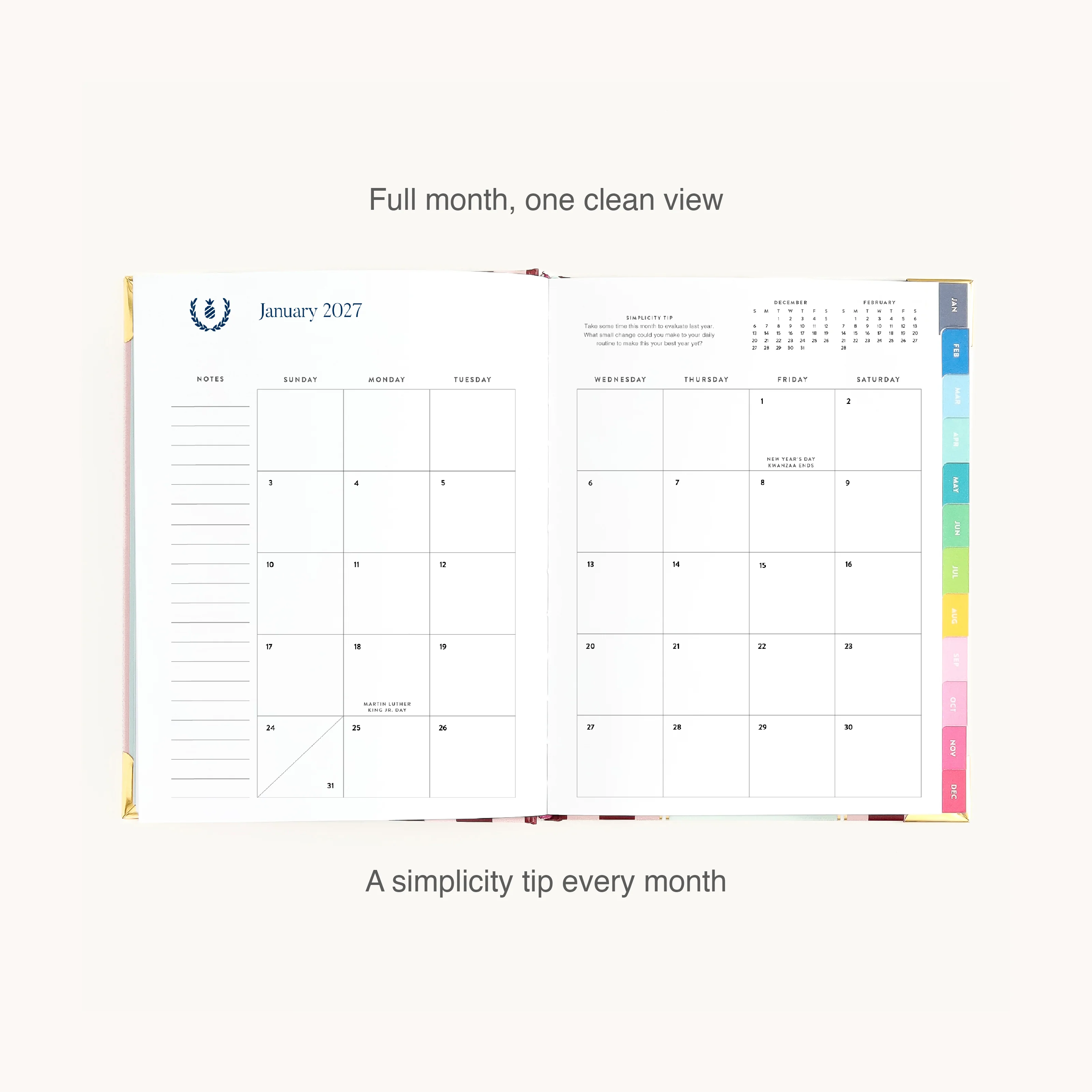 2027 Bookbound Weekly Simplified Planner - Berry Stripe 5 2027 Bookbound Weekly Simplified Planner - Berry Stripe
