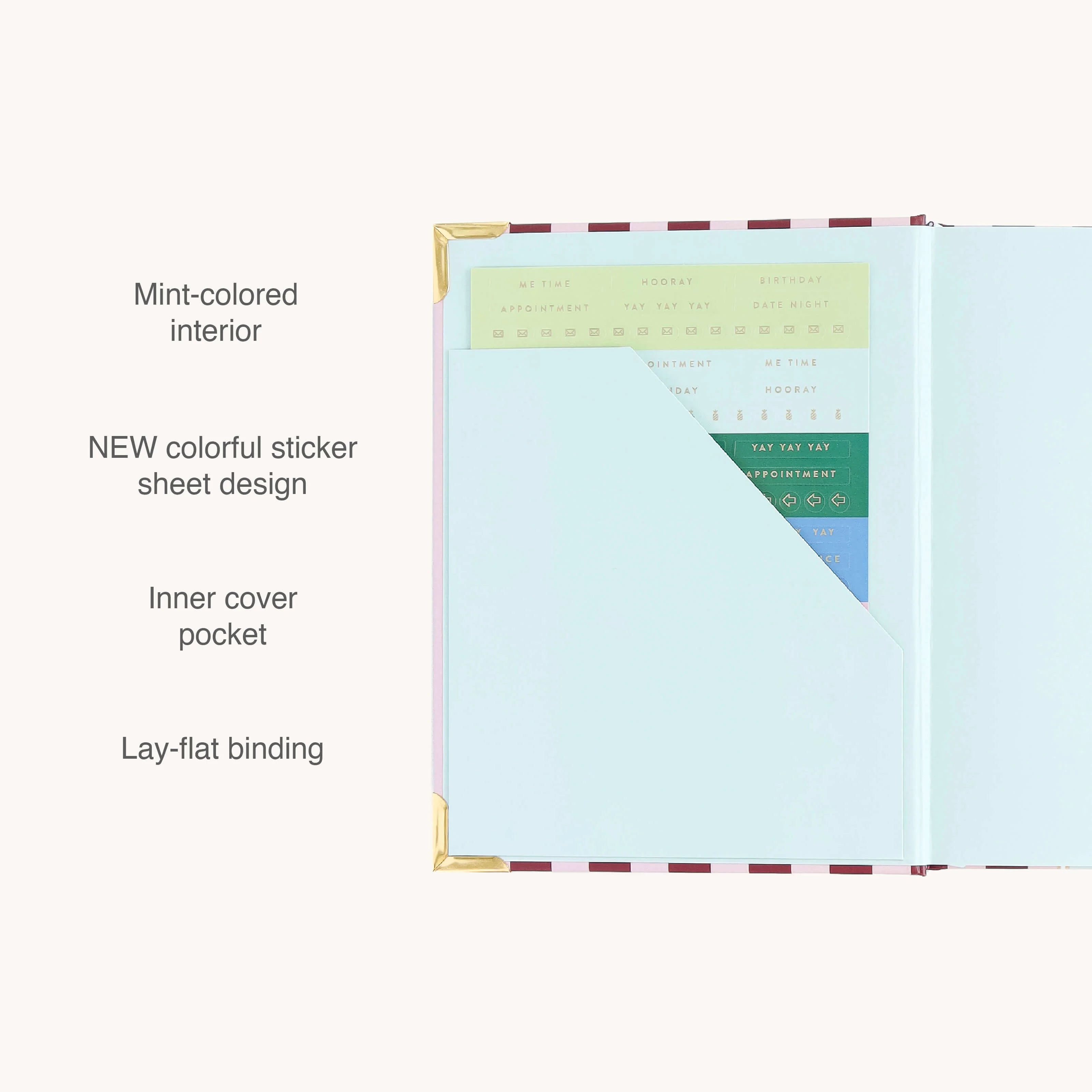 2027 Bookbound Weekly Simplified Planner - Berry Stripe 7 2027 Bookbound Weekly Simplified Planner - Berry Stripe