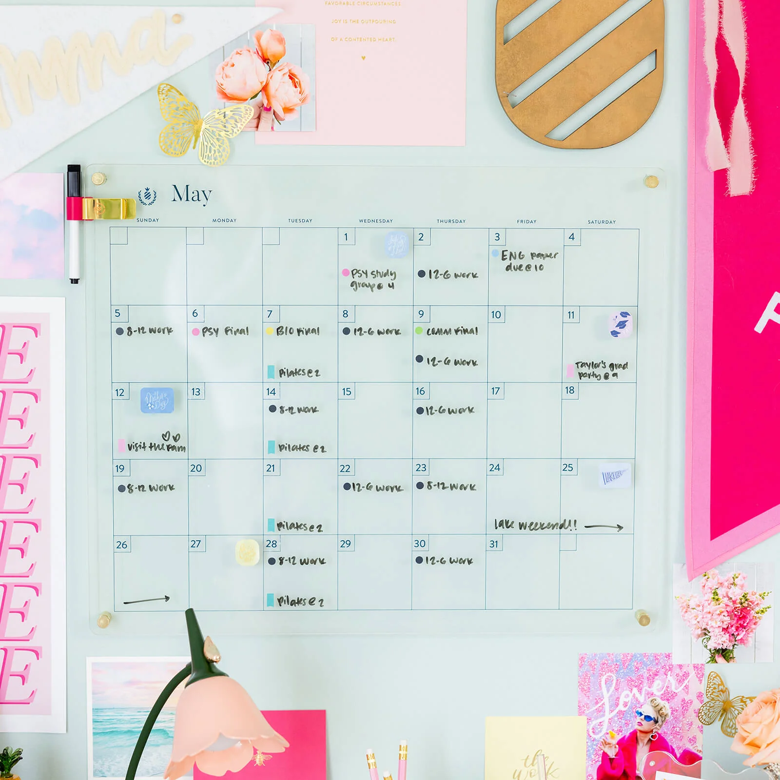 Monthly Acrylic Wall Calendar