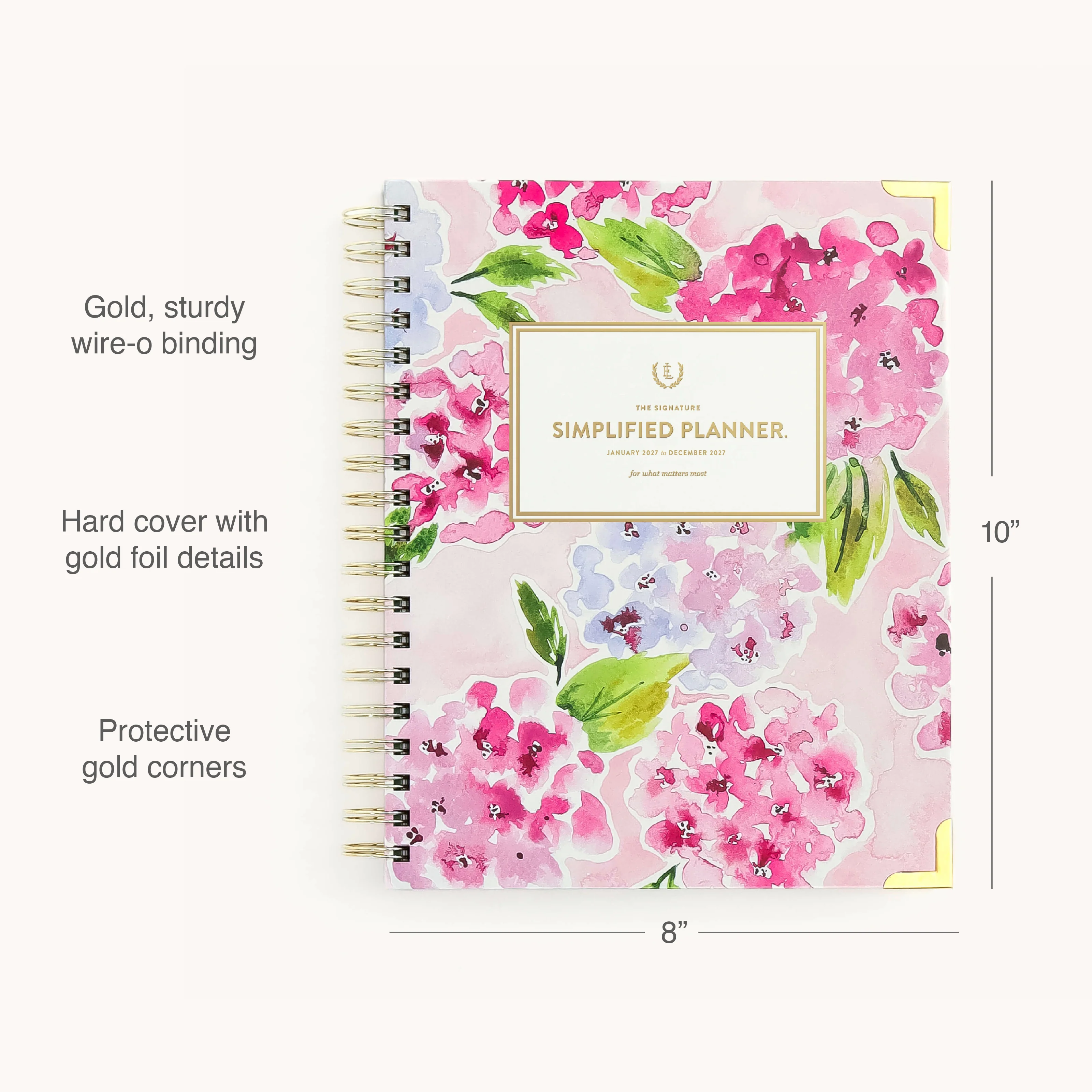 2027 Spiral Weekly Simplified Planner - Blush Hydrangea 4 2027 Spiral Weekly Simplified Planner - Blush Hydrangea