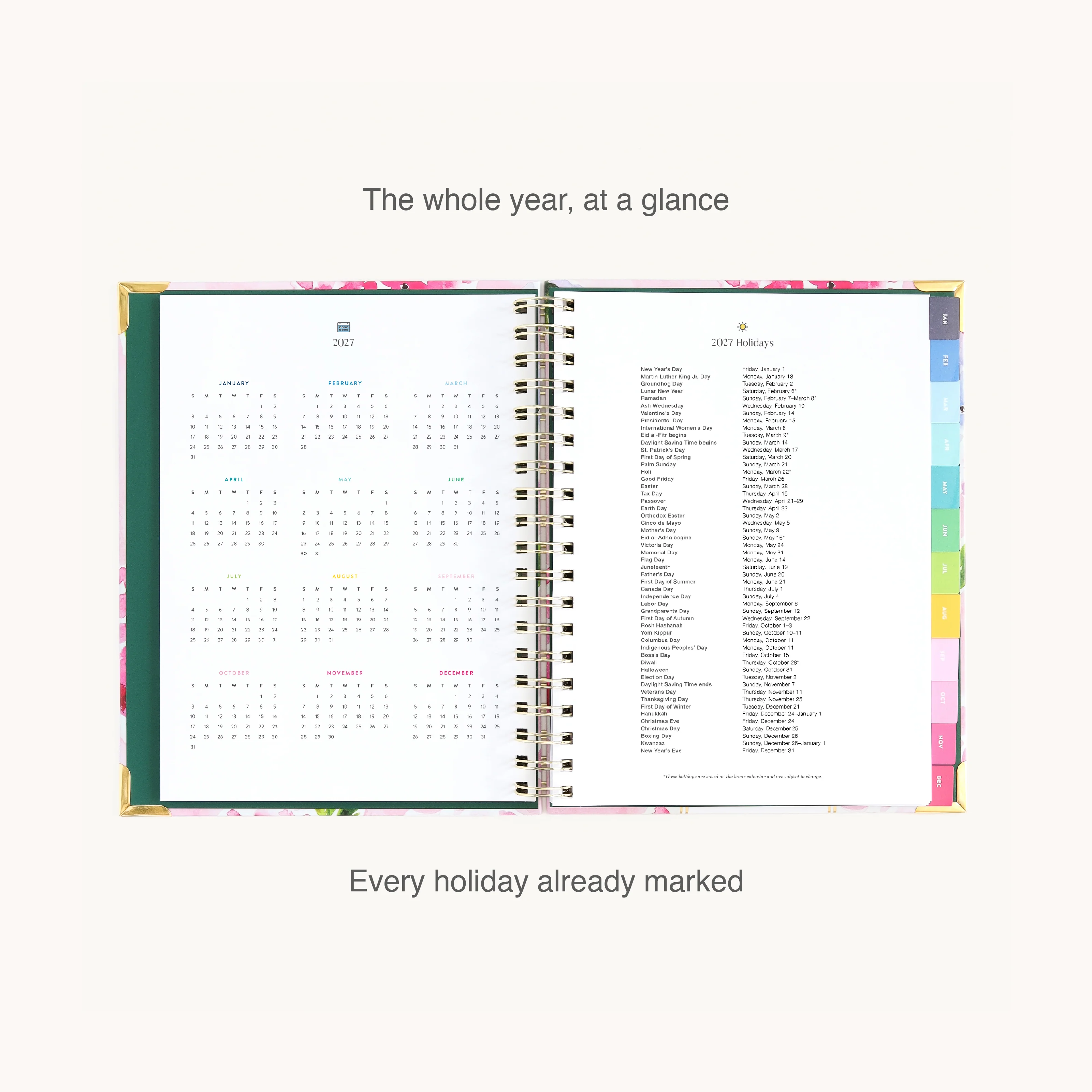2027 Spiral Weekly Simplified Planner - Blush Hydrangea 7 2027 Spiral Weekly Simplified Planner - Blush Hydrangea