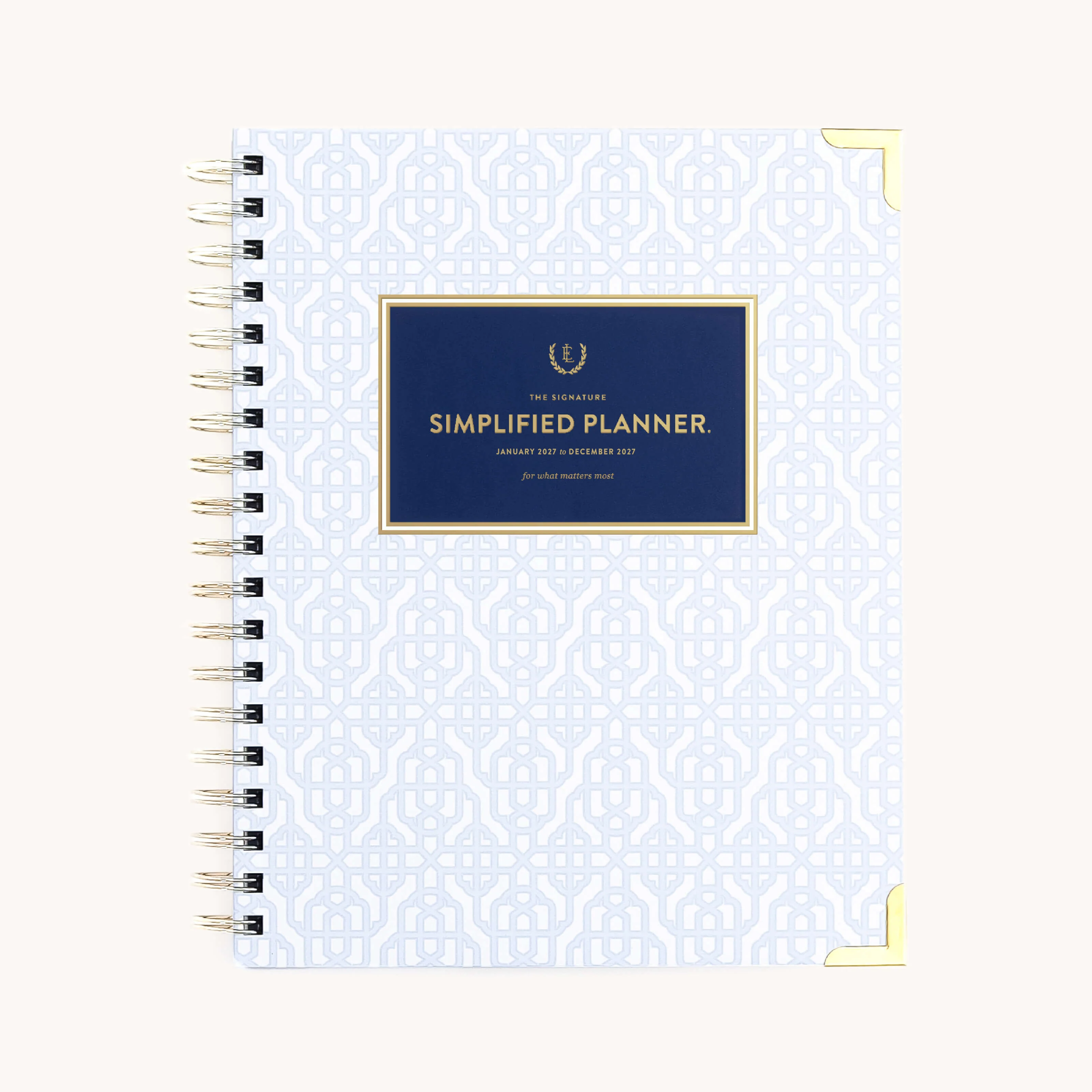 2027 Spiral Weekly Simplified Planner - Carolina Trellis