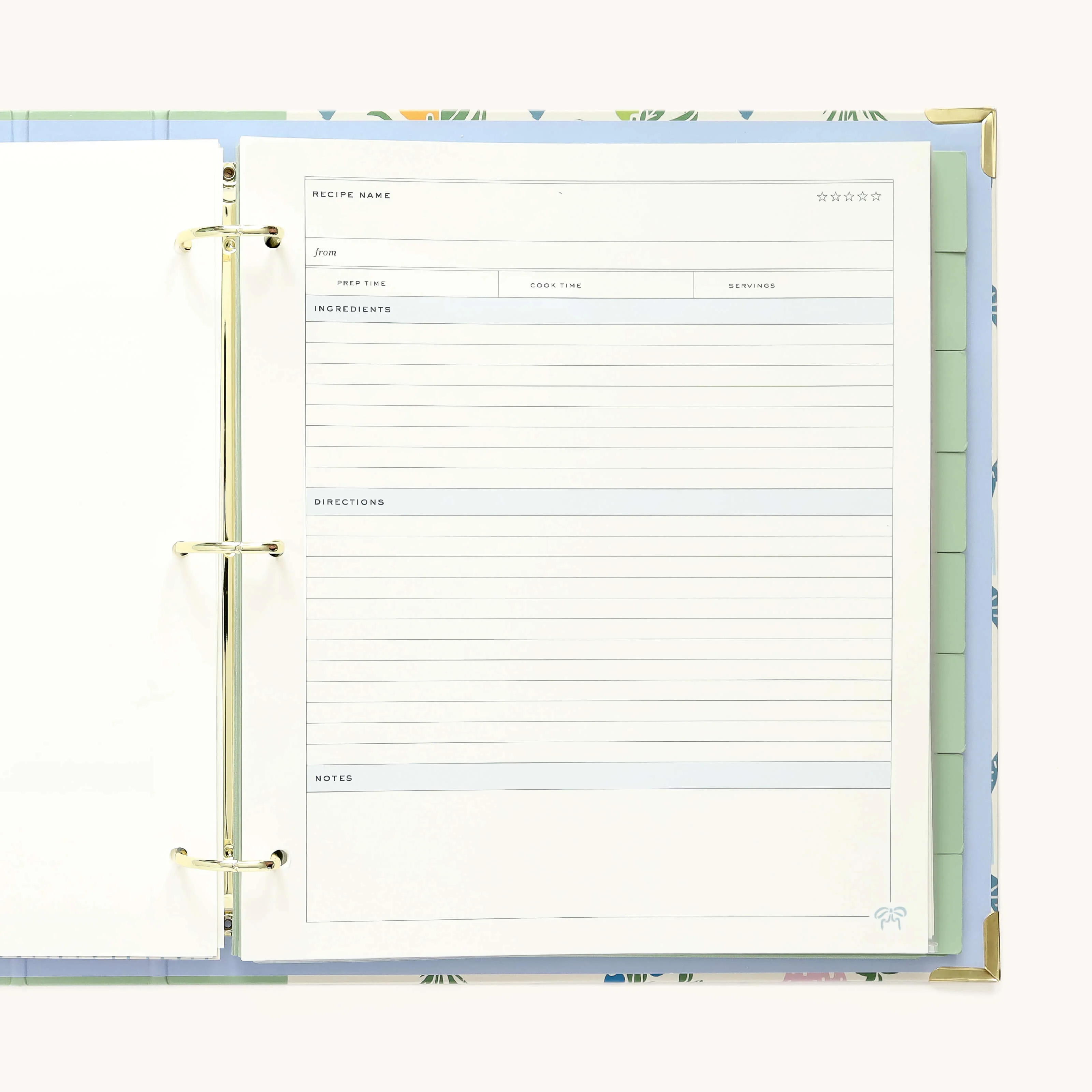 Recipe Binder 8 Recipe Binder