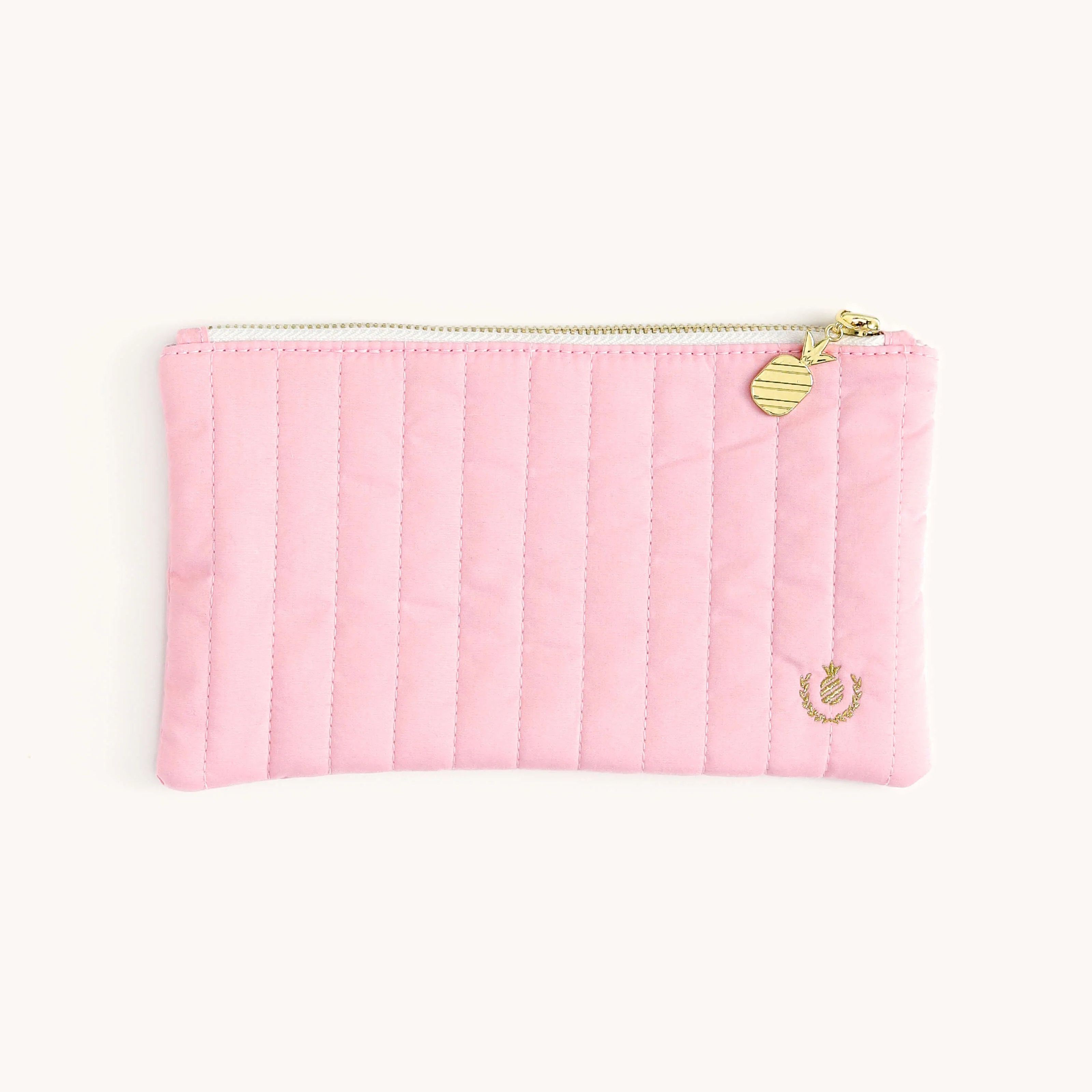 Quilted Pencil Pouch - Blush 23 Quilted Pencil Pouch - Blush