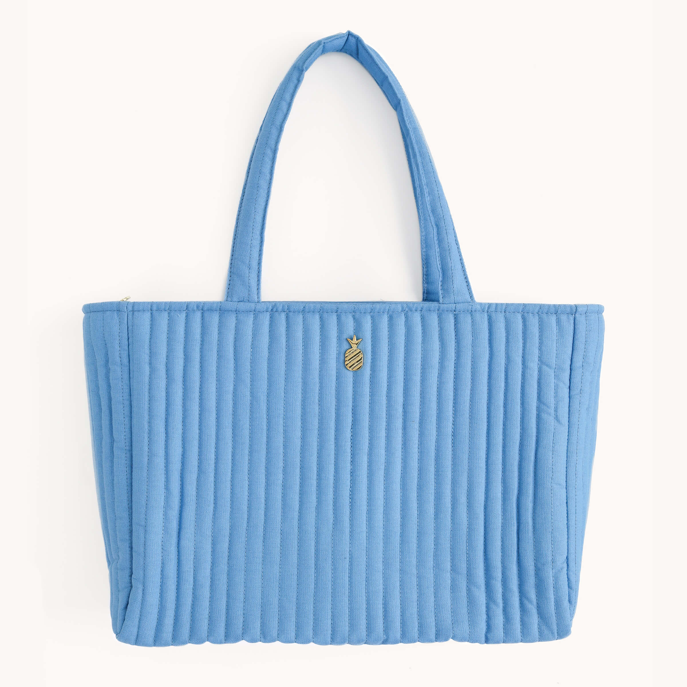 Quilted Tote Bag - French Blue