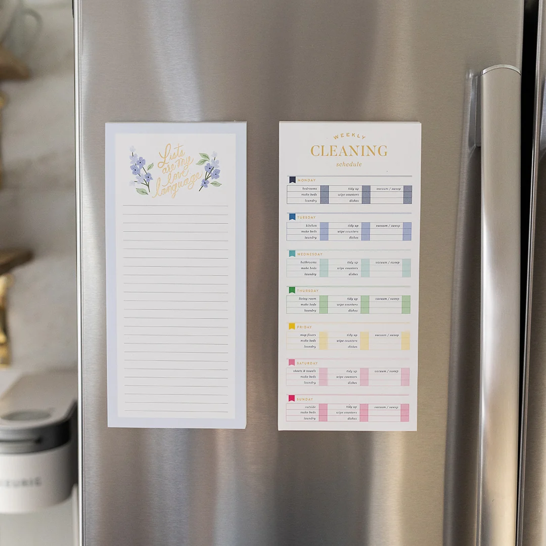 Tall Notepad - Weekly Cleaning