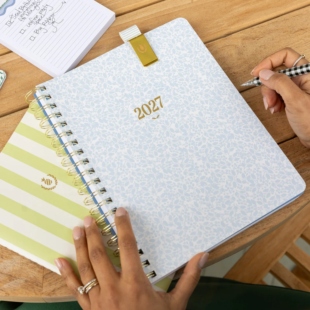 2027 Large Softcover Weekly Simplified Planner - Misty Meadow
