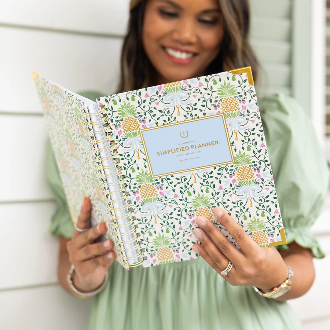 2026-2027 Spiral Weekly Simplified Planner - Pineapple Charm