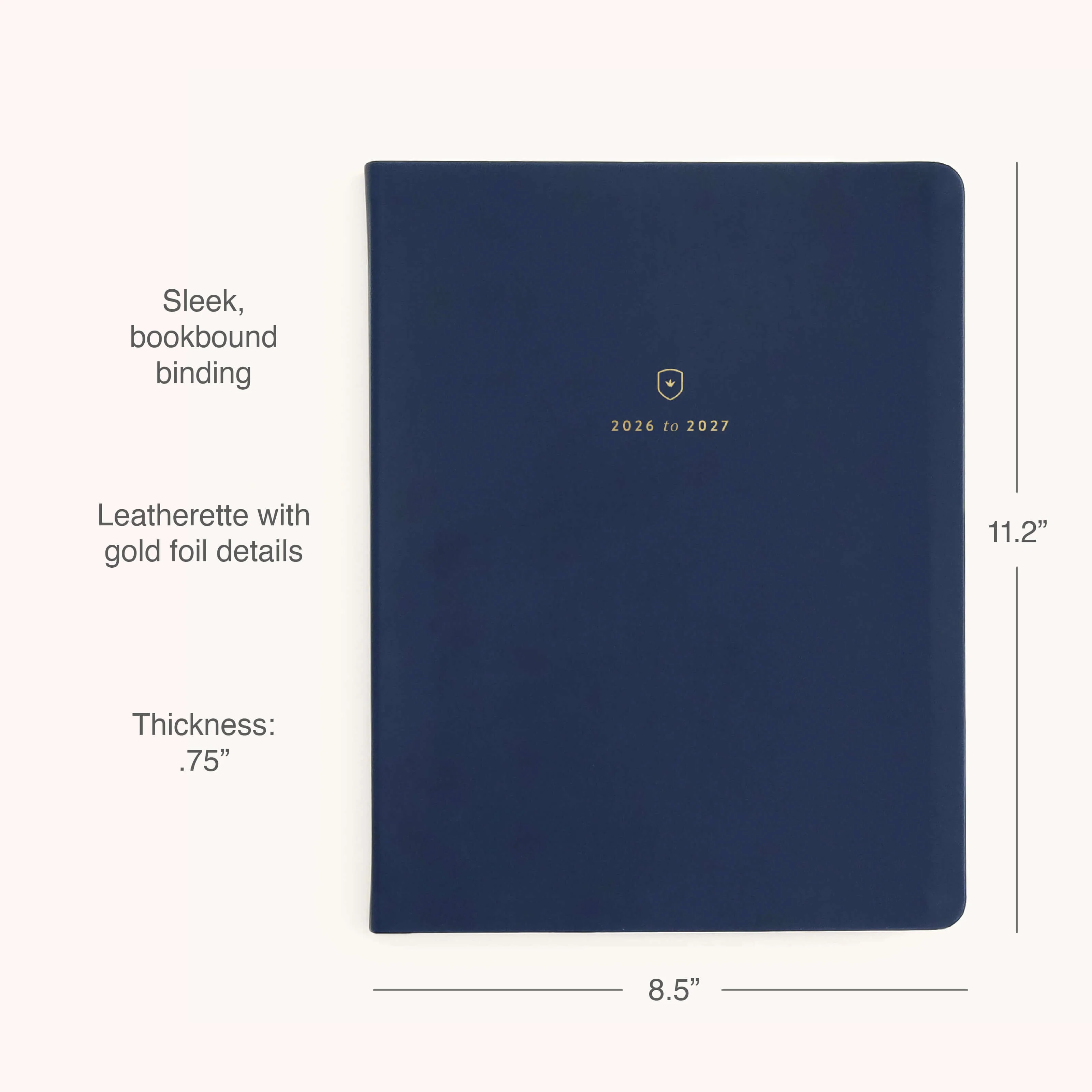 2026-2027 Bookbound Weekly Dapperdesk Planner - Navy 3 2026-2027 Bookbound Weekly Dapperdesk Planner - Navy