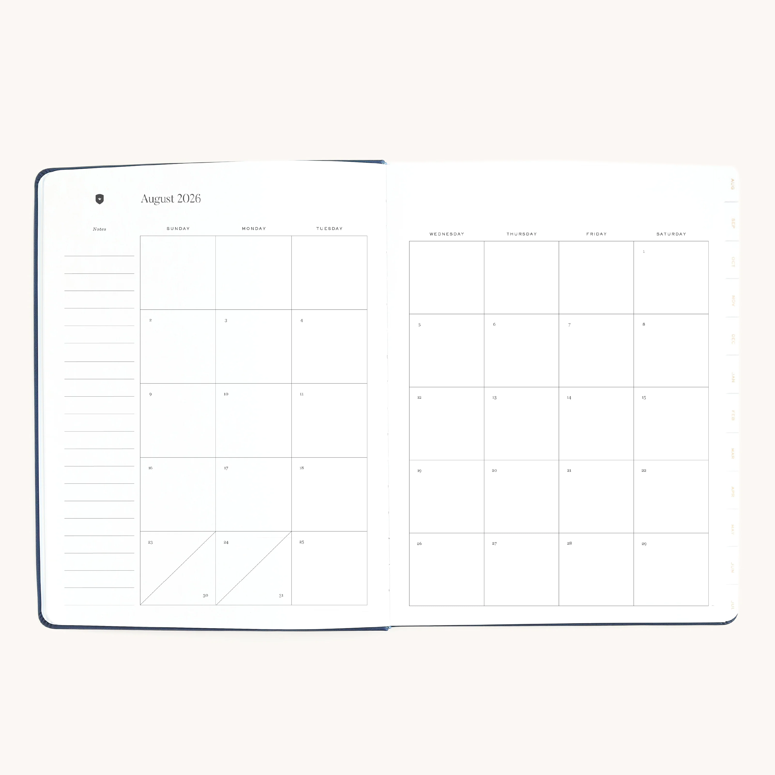 2026-2027 Bookbound Weekly Dapperdesk Planner - Navy 6 2026-2027 Bookbound Weekly Dapperdesk Planner - Navy