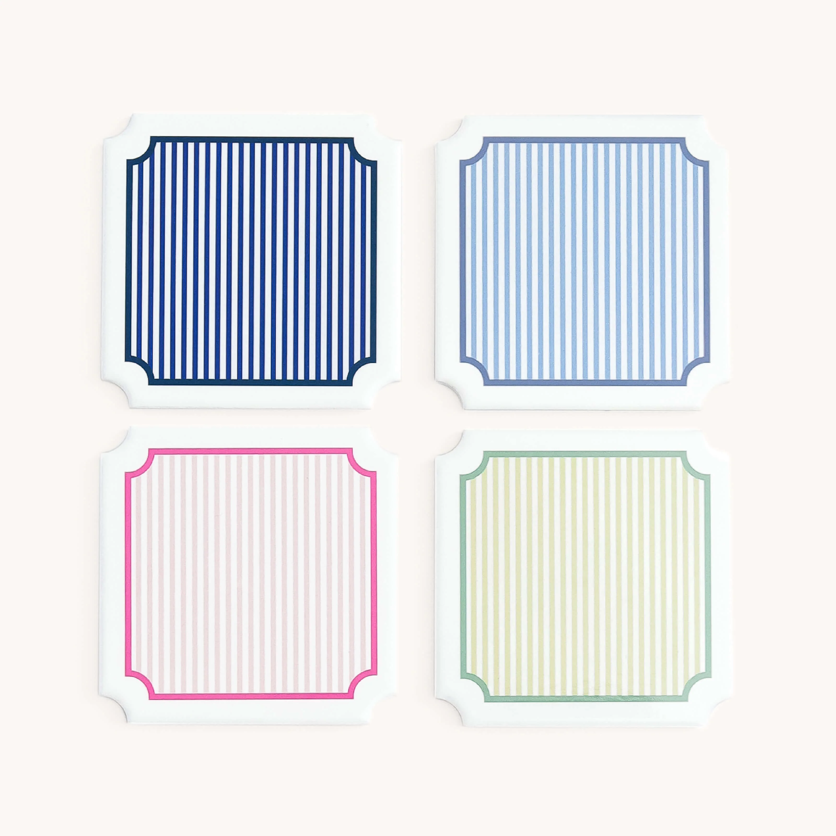 Ceramic Coaster Set - Stripes